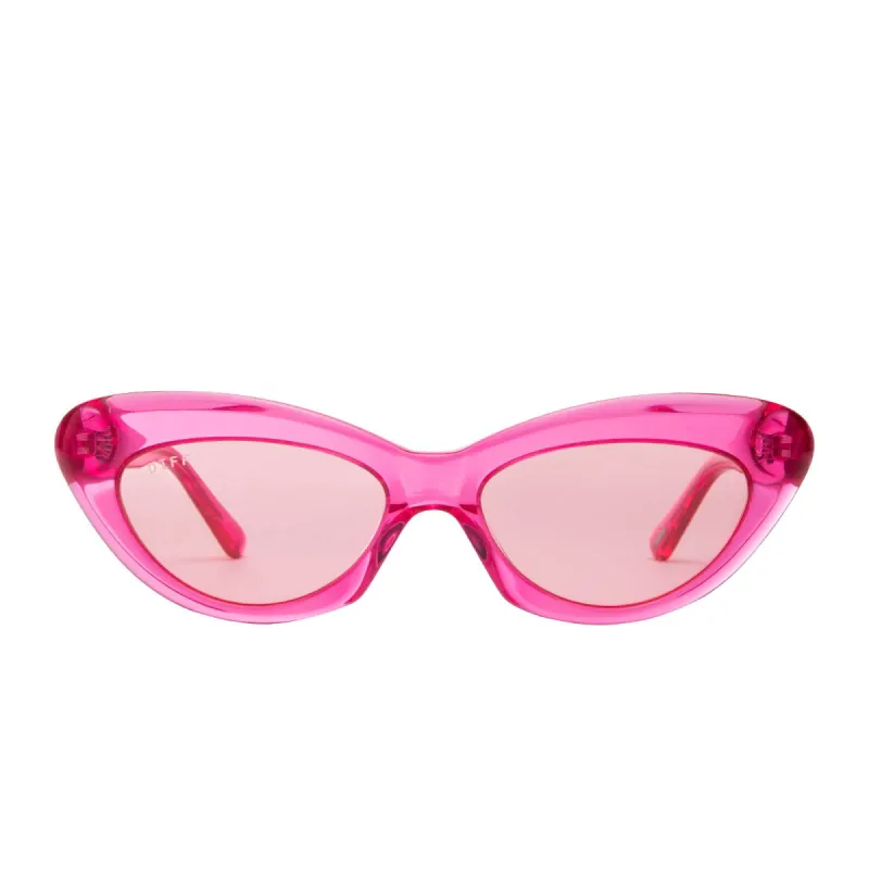CLEO - PINK CRYSTAL + TRANSPARENT PINK SUNGLASSES sold by Diff Eyewear