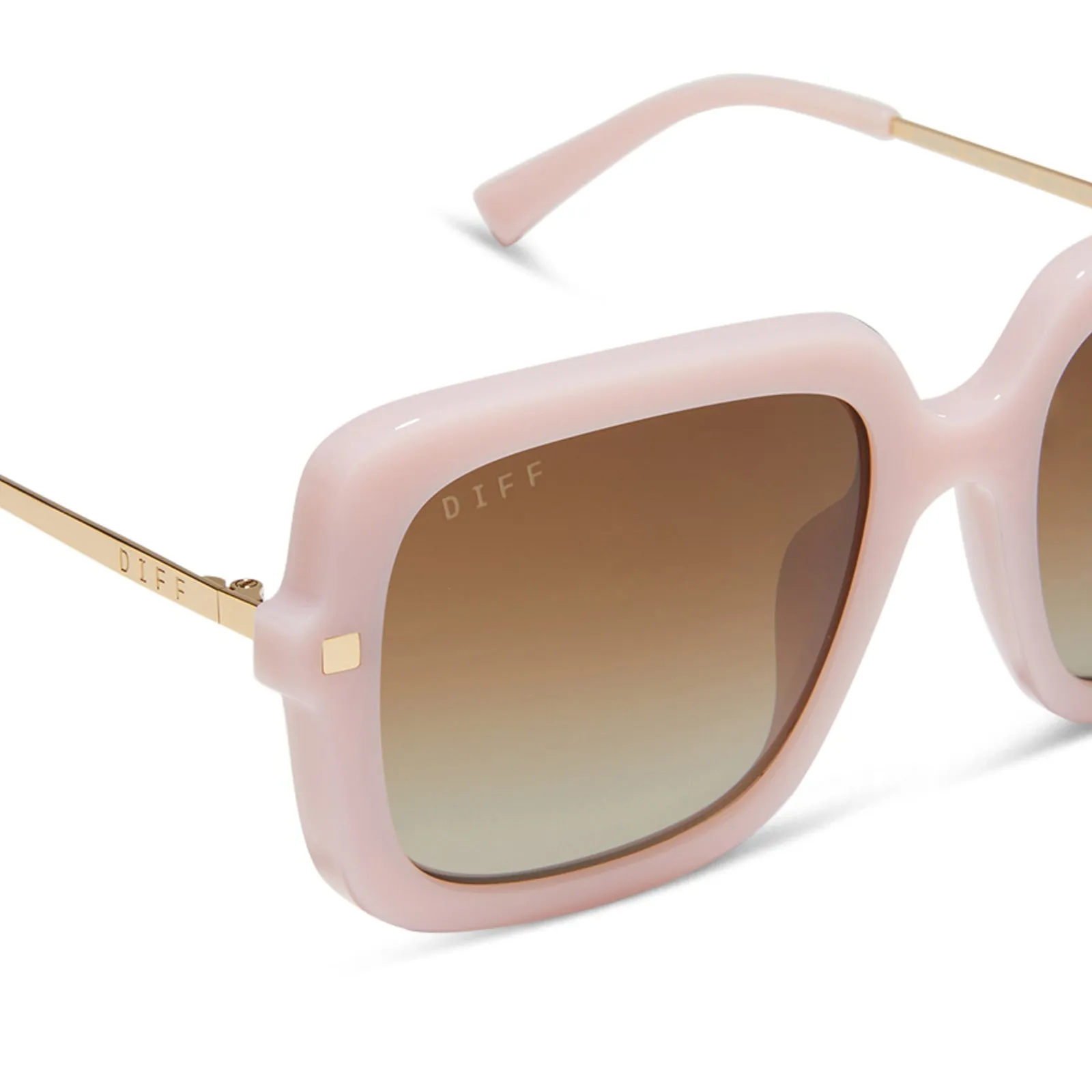 SANDRA - PINK VELVET + BROWN GRADIENT + POLARIZED SUNGLASSES sold by Diff Eyewear product image thumbnail 4