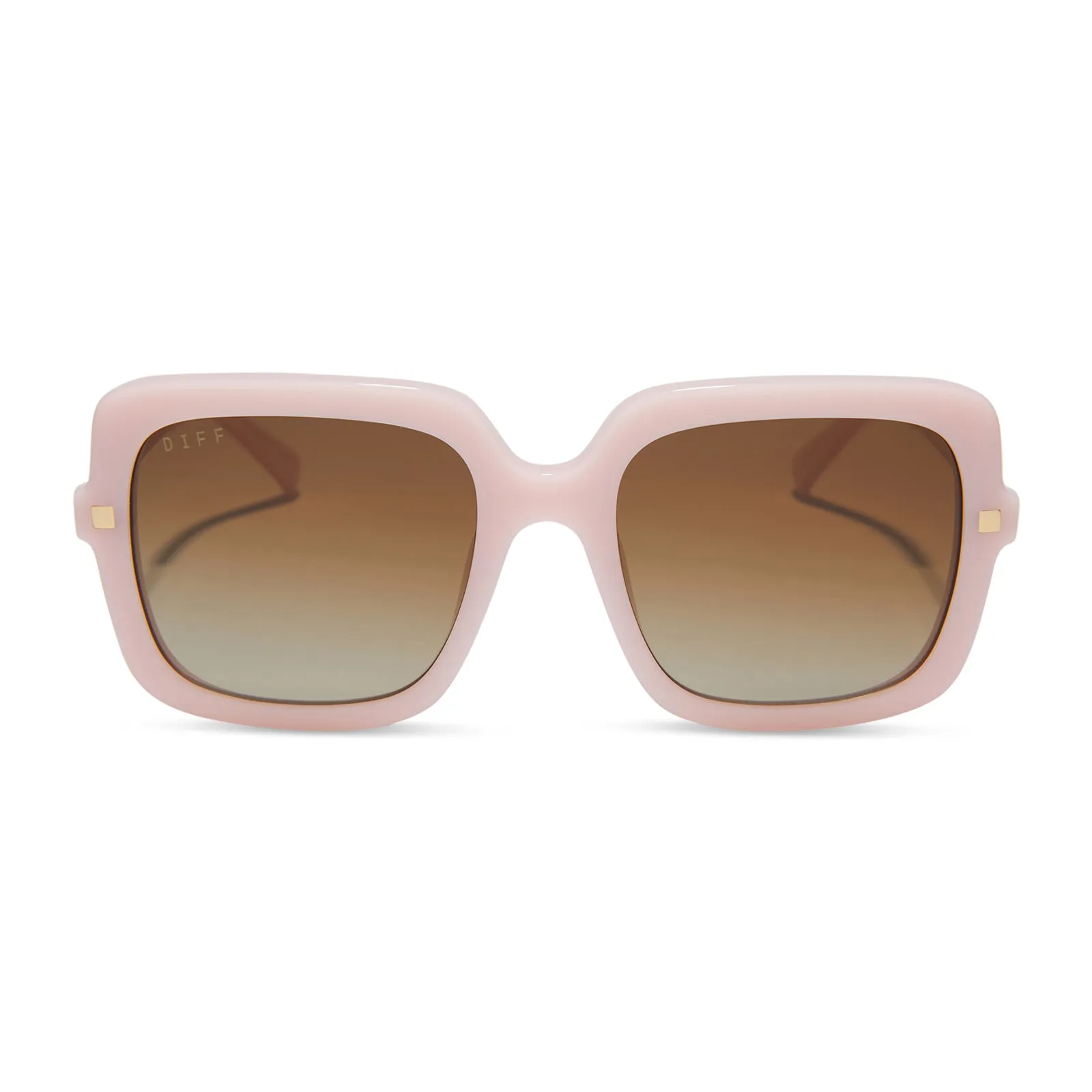 SANDRA - PINK VELVET + BROWN GRADIENT + POLARIZED SUNGLASSES sold by Diff Eyewear