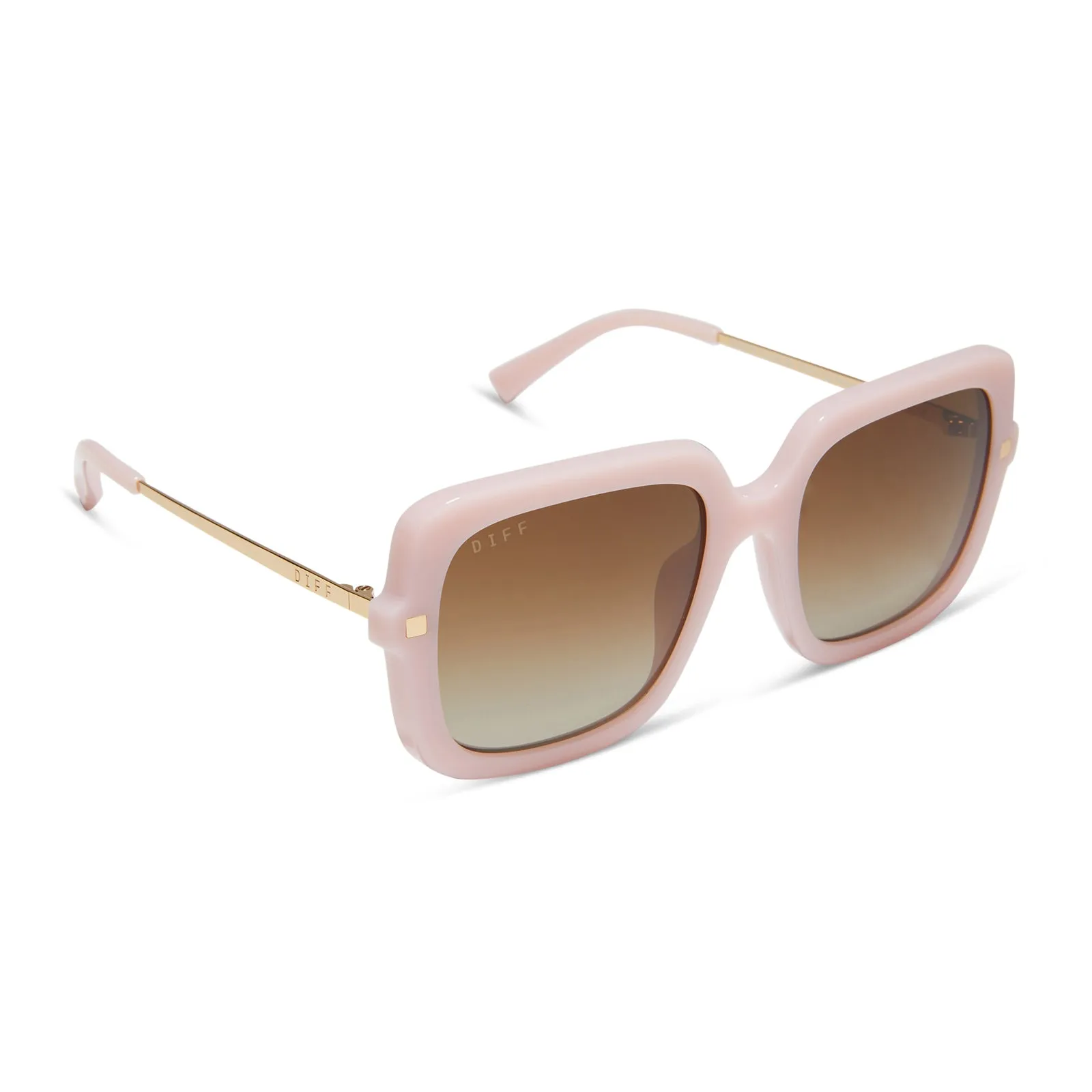 SANDRA - PINK VELVET + BROWN GRADIENT + POLARIZED SUNGLASSES sold by Diff Eyewear product image thumbnail 2