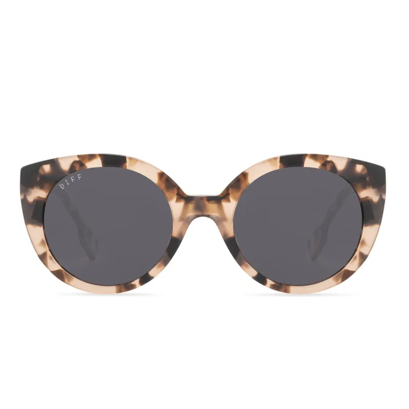 EMMY - HIMALAYAN TORTOISE + GREY SUNGLASSES sold by Diff Eyewear