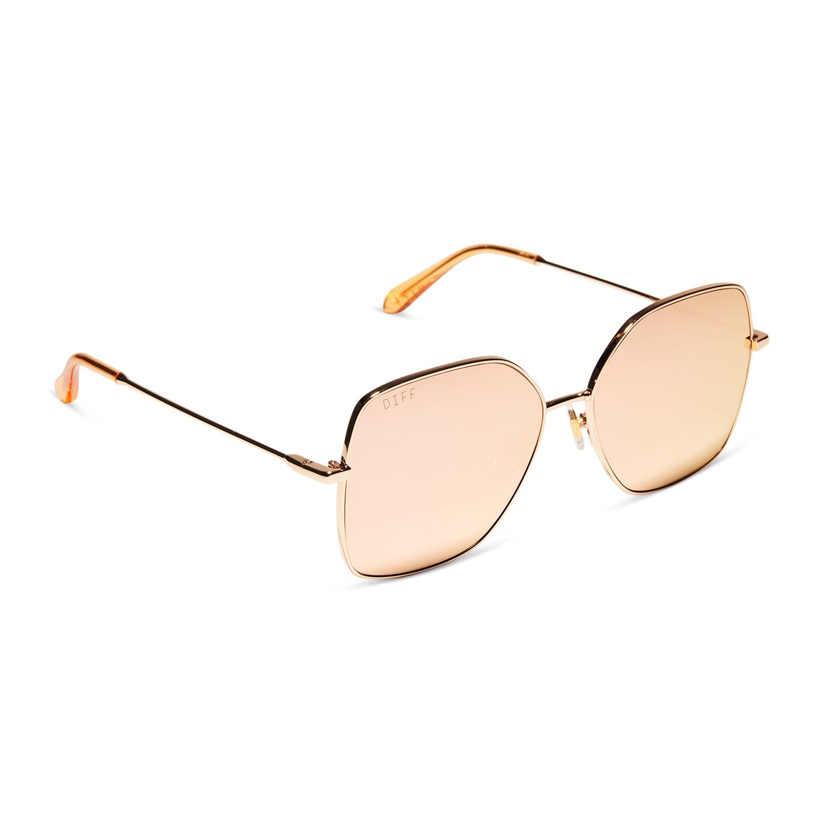 IRIS - GOLD + PEACH MIRROR + POLARIZED SUNGLASSES sold by Diff Eyewear product image thumbnail 2