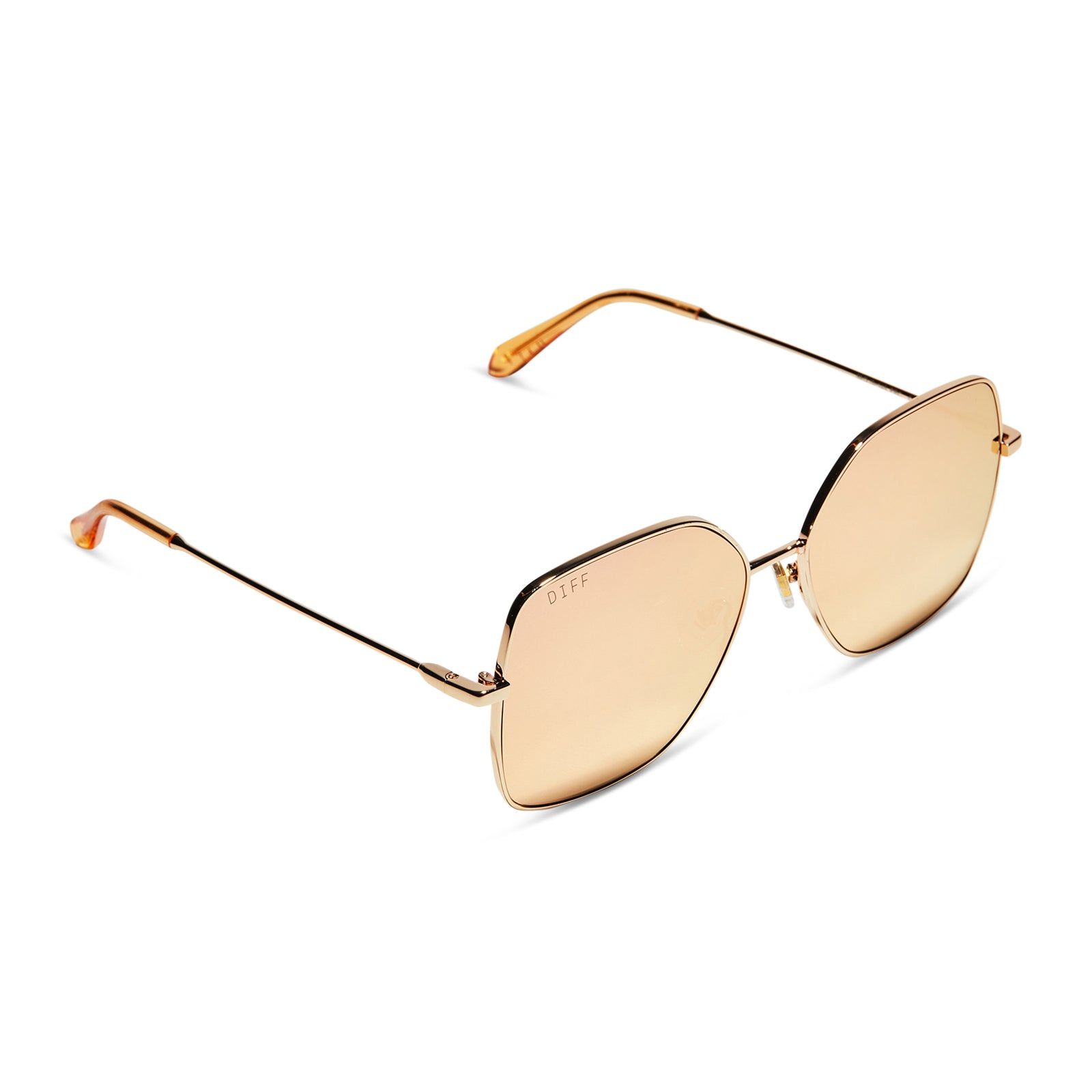 IRIS - GOLD + PEACH MIRROR + POLARIZED SUNGLASSES sold by Diff Eyewear product image thumbnail 4
