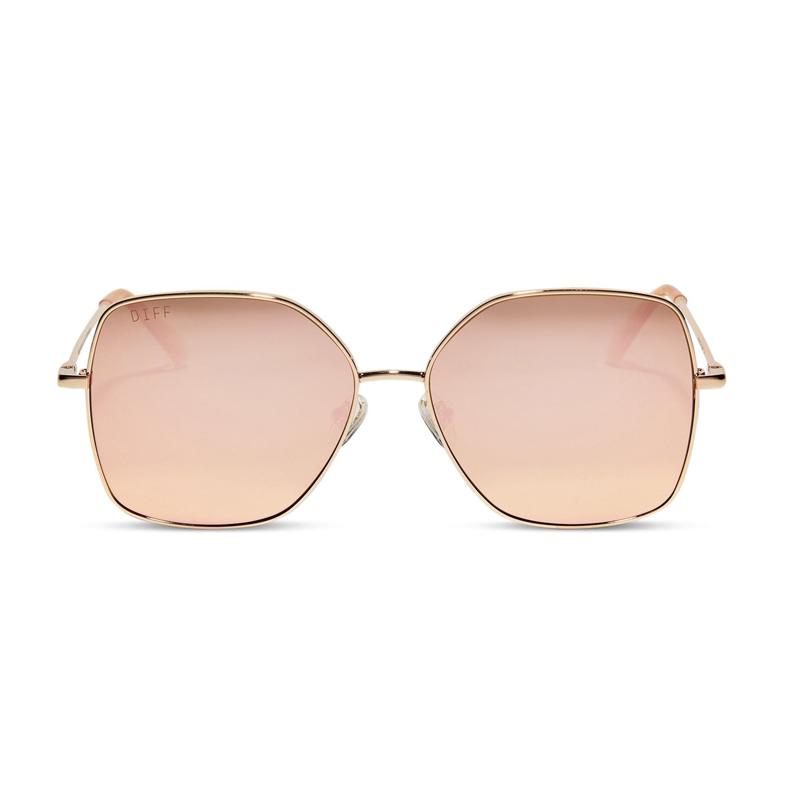 IRIS - GOLD + PEACH MIRROR + POLARIZED SUNGLASSES sold by Diff Eyewear