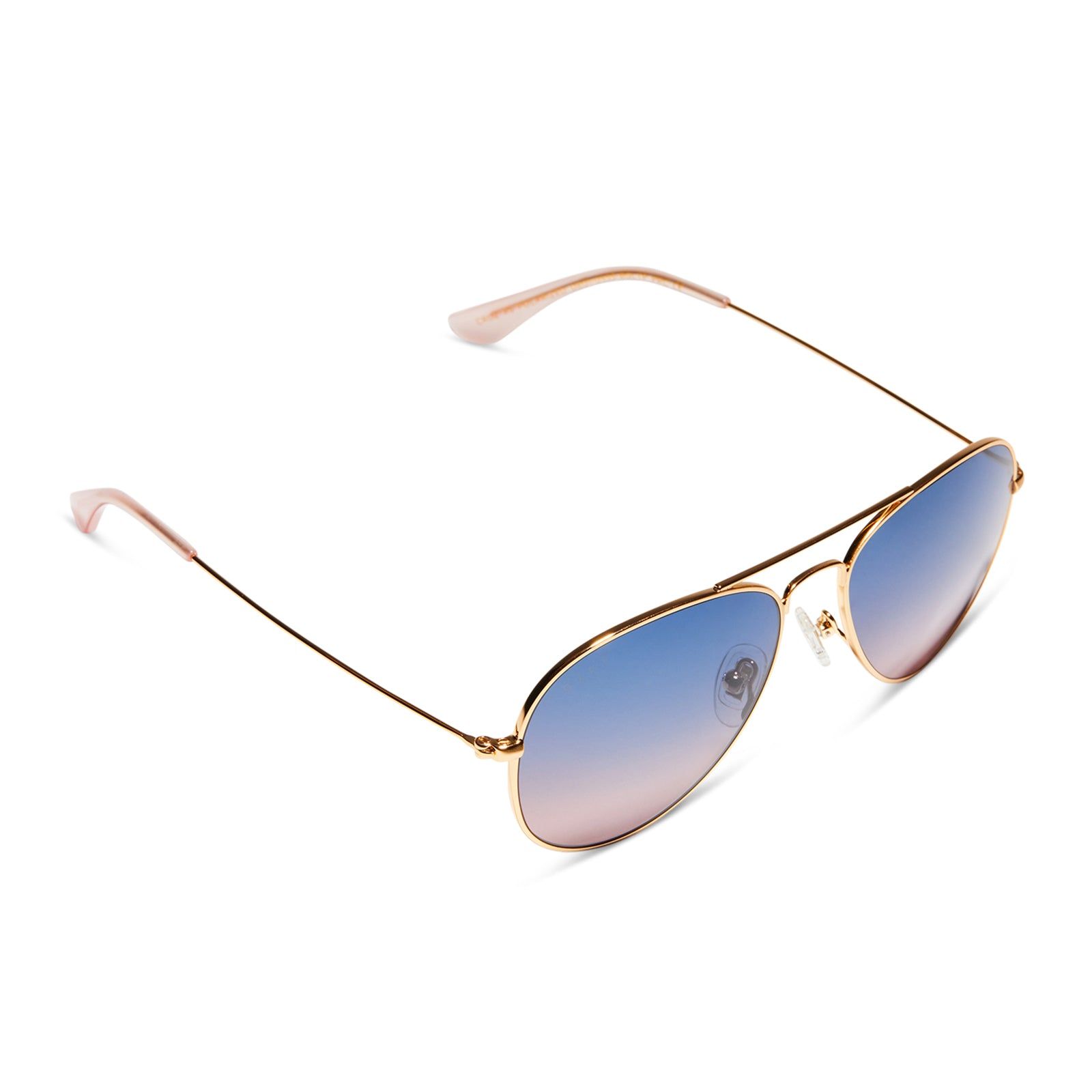 CRUZ XS - BRUSHED GOLD + LAVENDER ROSE GRADIENT POLARIZED SUNGLASSES sold by Diff Eyewear product image thumbnail 4