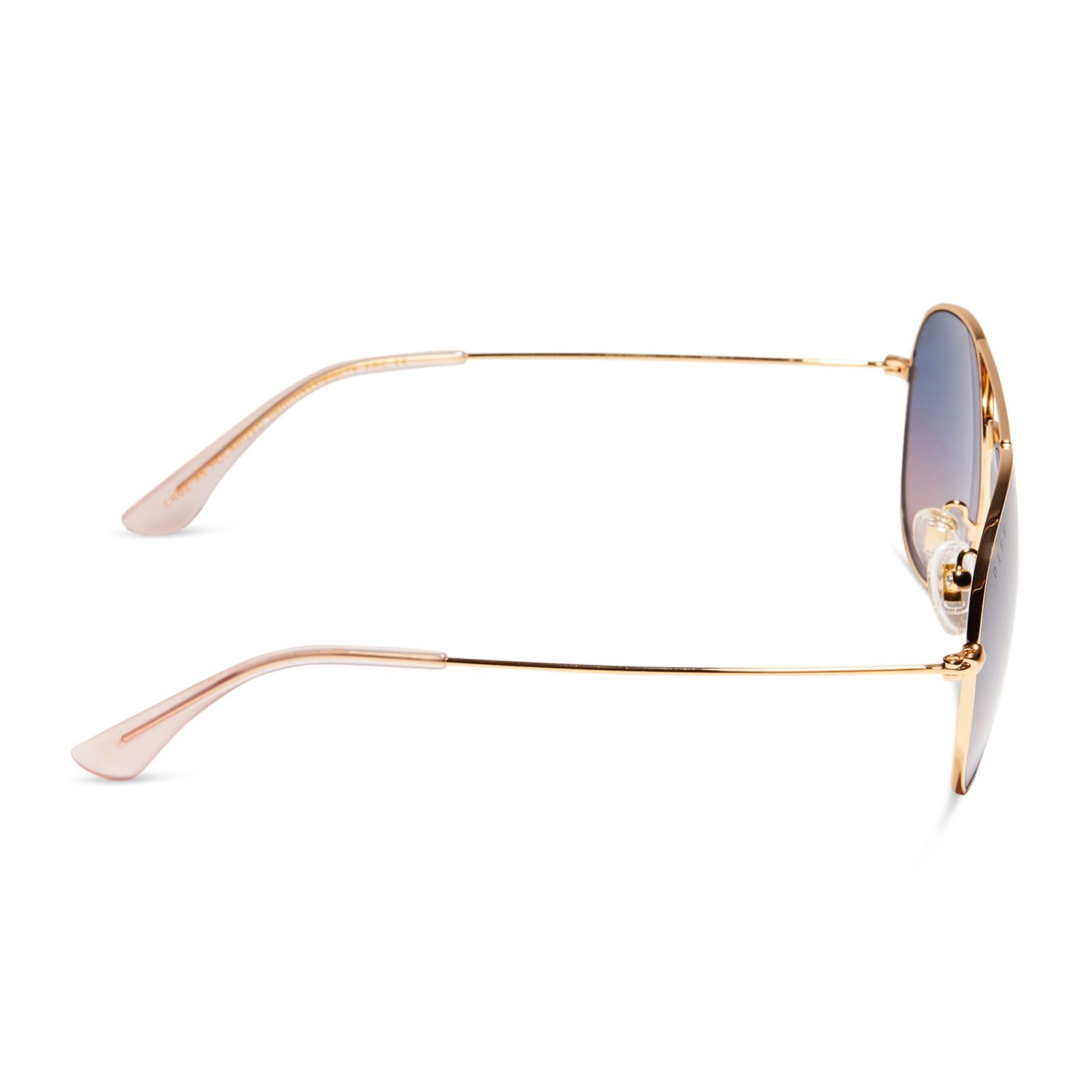 CRUZ XS - BRUSHED GOLD + LAVENDER ROSE GRADIENT POLARIZED SUNGLASSES sold by Diff Eyewear product image thumbnail 3