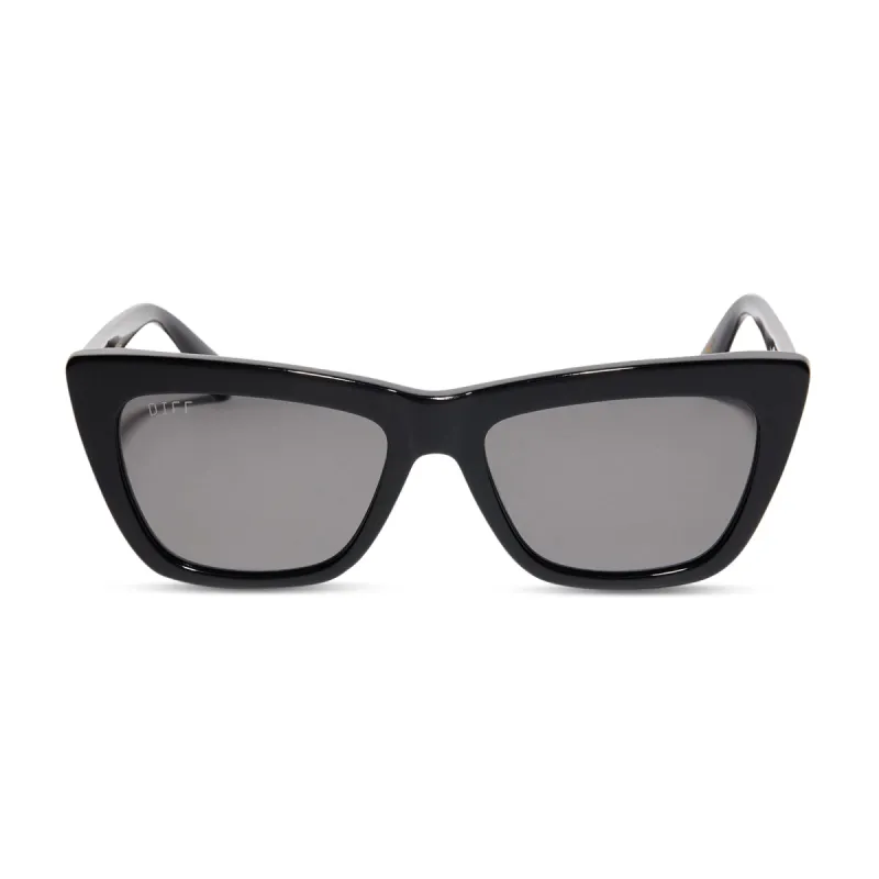 NATASHA - BLACK + GREY + POLARIZED SUNGLASSES sold by Diff Eyewear