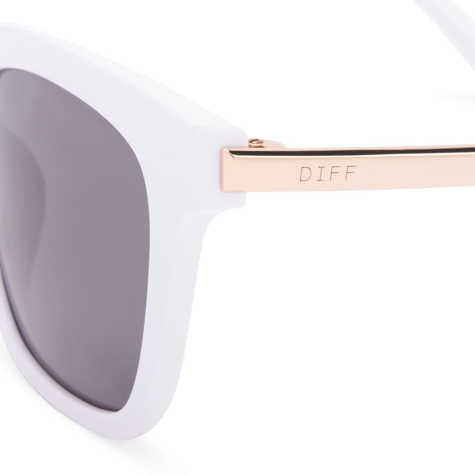 BELLA - WHITE + GREY SUNGLASSES sold by Diff Eyewear product image thumbnail 4