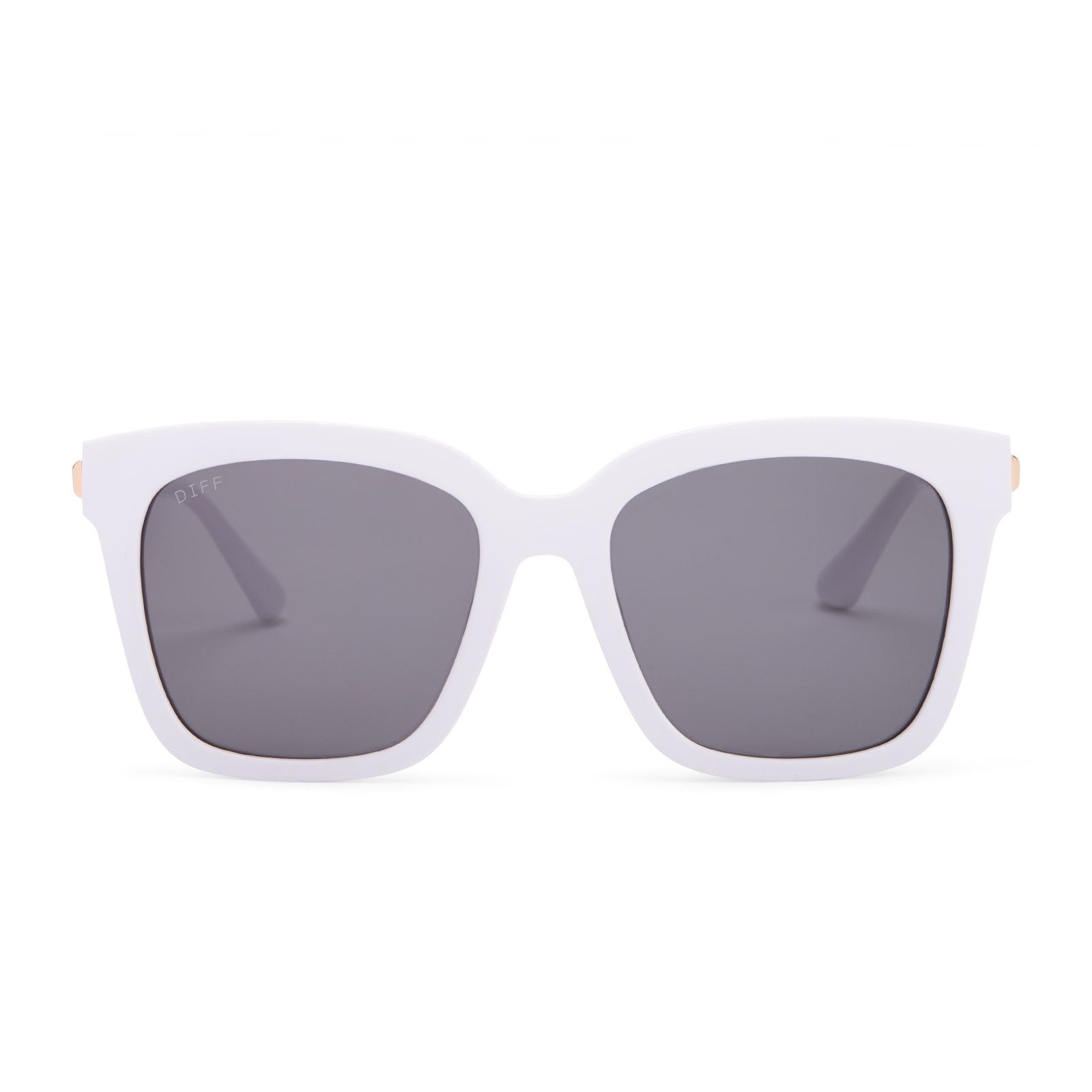 BELLA - WHITE + GREY SUNGLASSES sold by Diff Eyewear