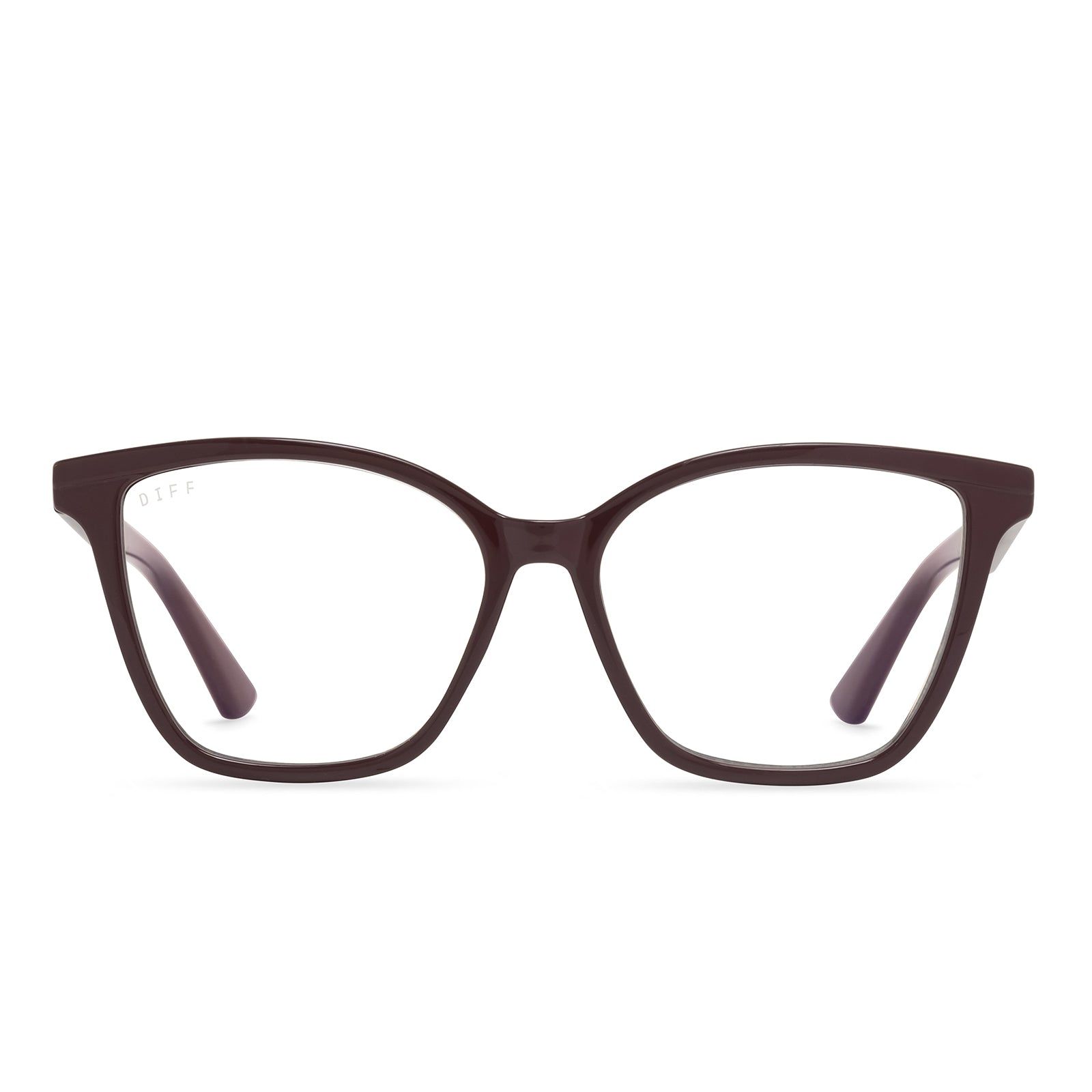 LEAH - BURGUNDY + BLUE LIGHT TECHNOLOGY GLASSES sold by Diff Eyewear