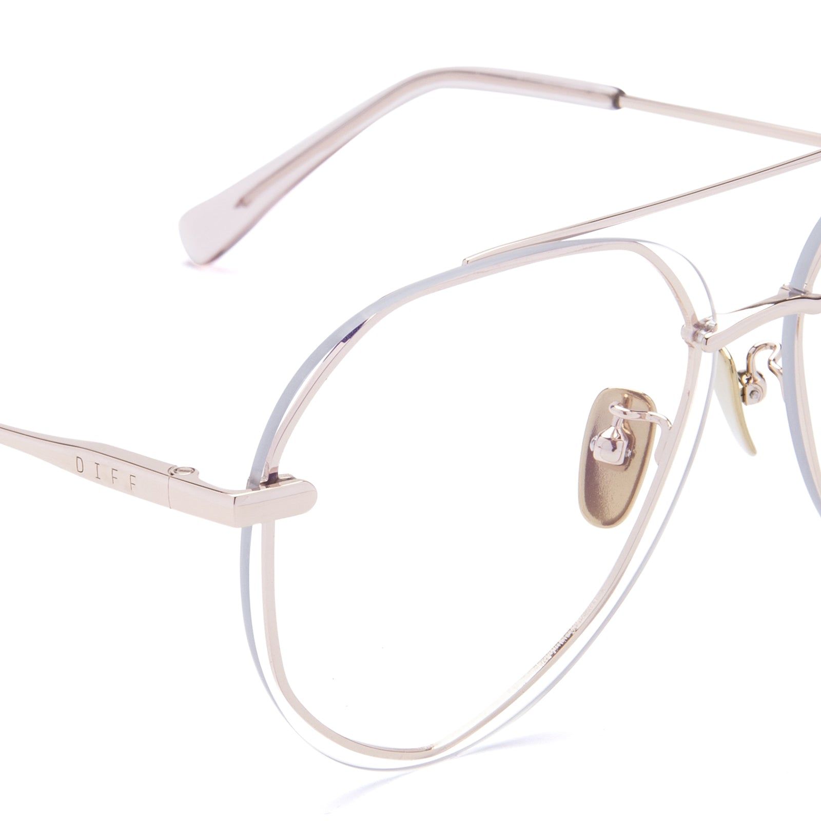 LENOX - CHAMPAGNE + BLUE LIGHT TECHNOLOGY GLASSES sold by Diff Eyewear product image thumbnail 3