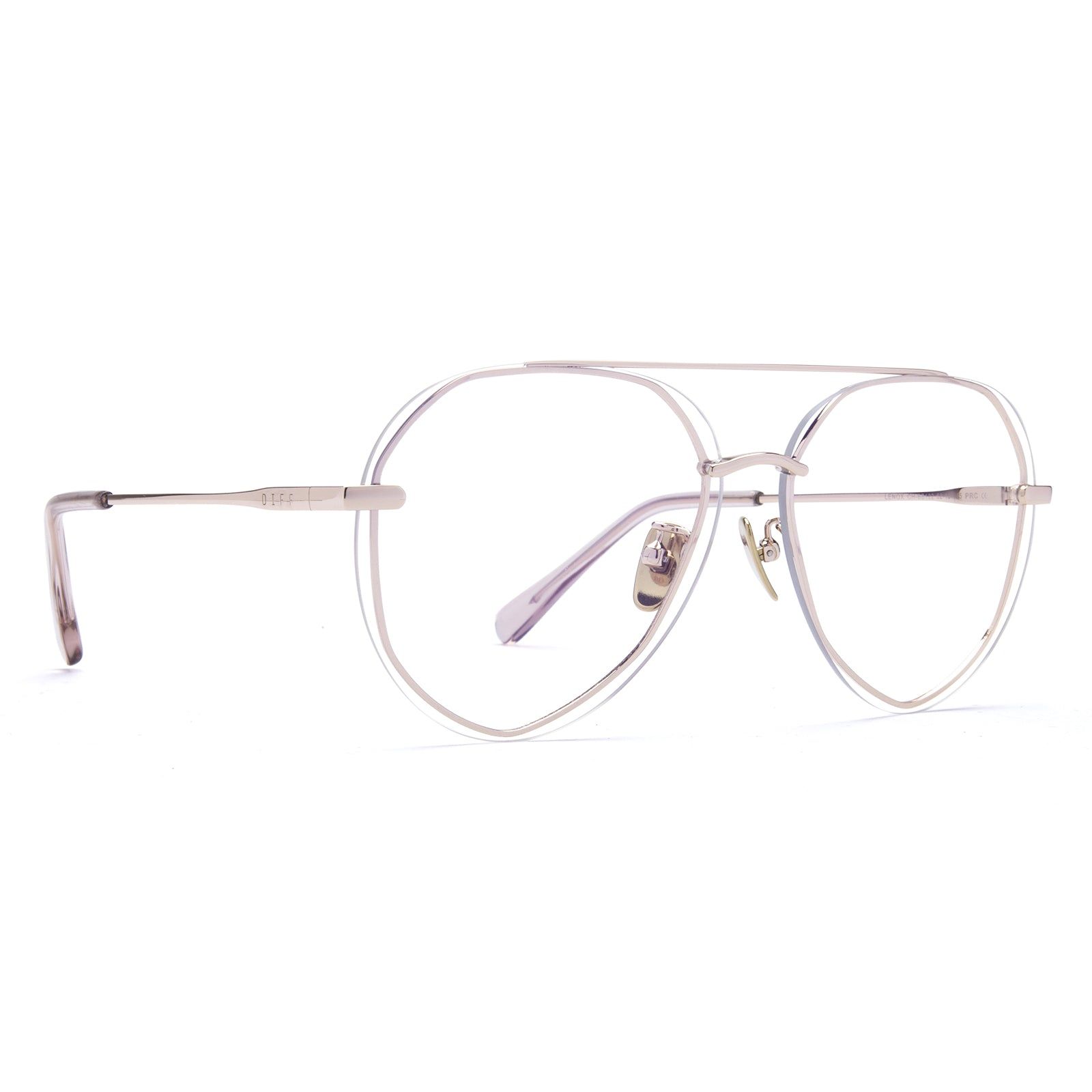 LENOX - CHAMPAGNE + BLUE LIGHT TECHNOLOGY GLASSES sold by Diff Eyewear product image thumbnail 2