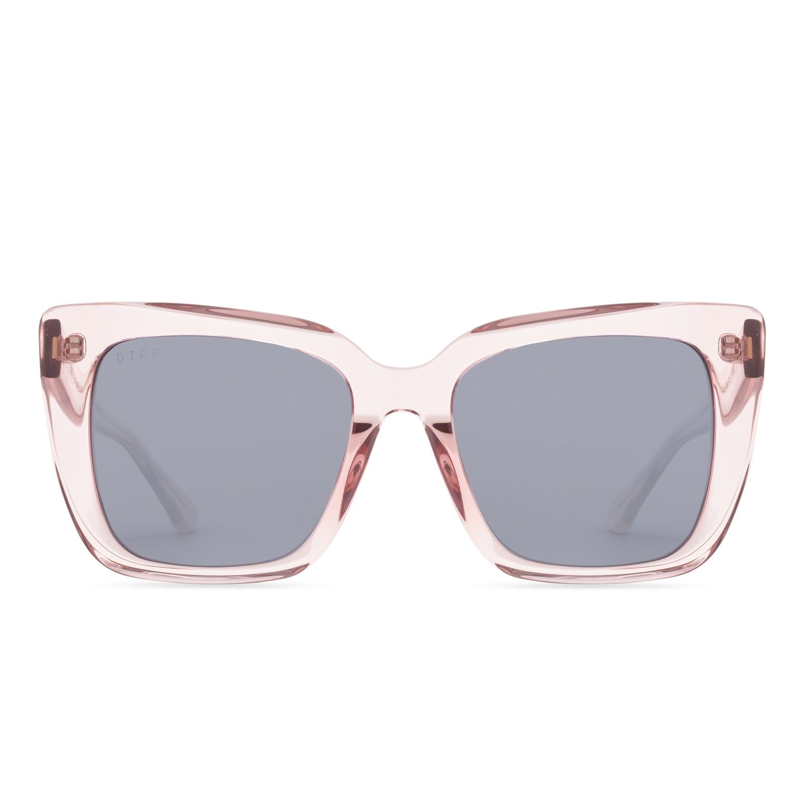 LIZZY - AZALEA CRYSTAL + GREY MIRROR + POLARIZED SUNGLASSES sold by Diff Eyewear