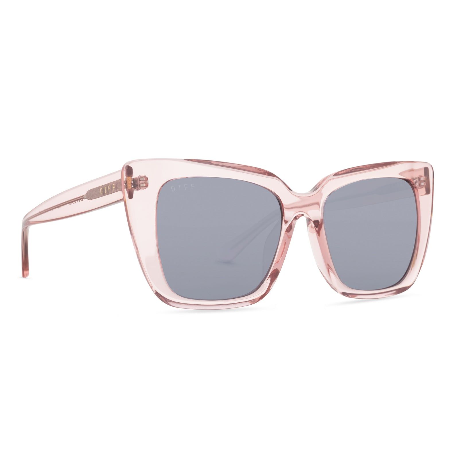 LIZZY - AZALEA CRYSTAL + GREY MIRROR + POLARIZED SUNGLASSES sold by Diff Eyewear product image thumbnail 2