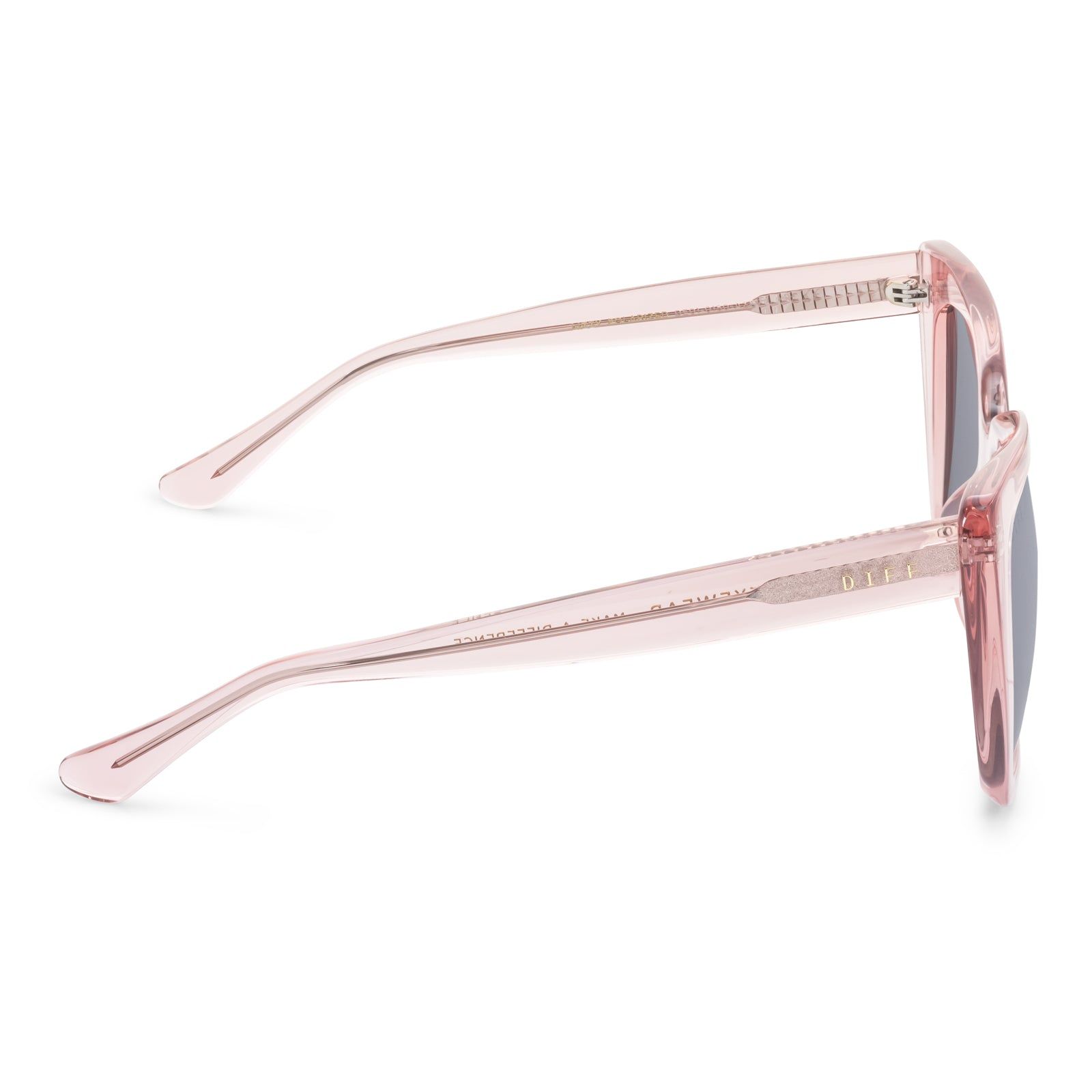 LIZZY - AZALEA CRYSTAL + GREY MIRROR + POLARIZED SUNGLASSES sold by Diff Eyewear product image thumbnail 4