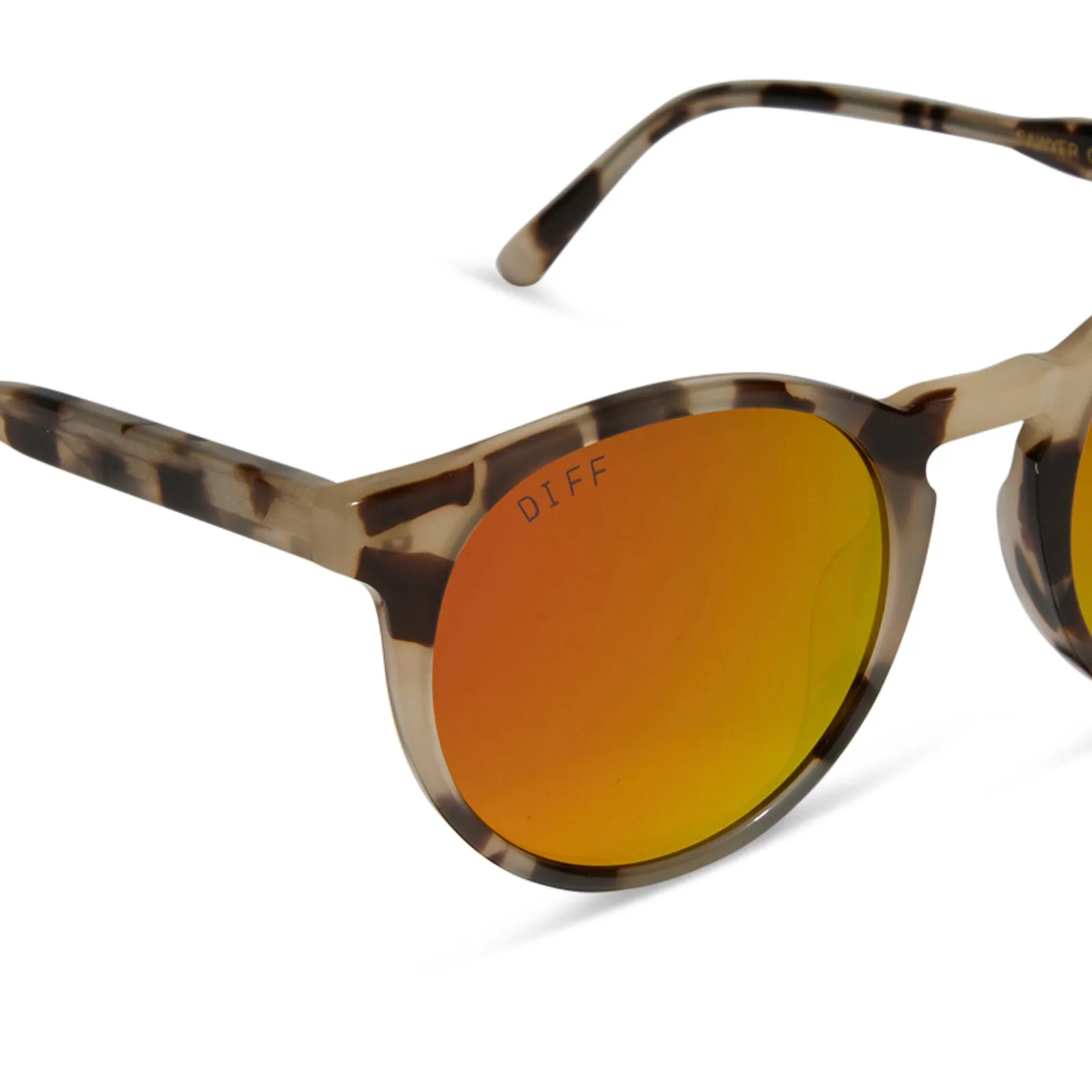 SAWYER - CREAM TORTOISE + SUNSET MIRROR SUNGLASSES sold by Diff Eyewear product image thumbnail 4