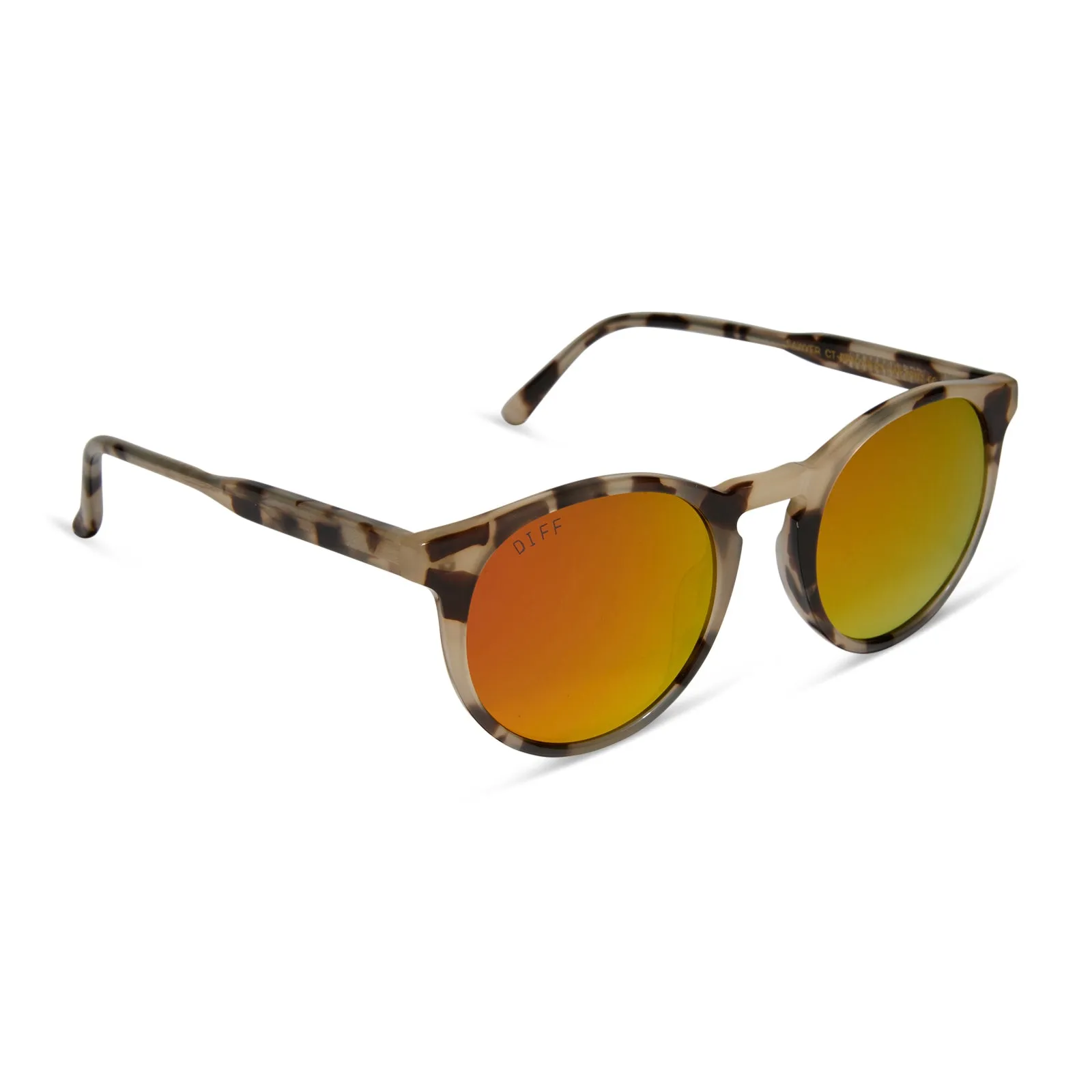 SAWYER - CREAM TORTOISE + SUNSET MIRROR SUNGLASSES sold by Diff Eyewear product image thumbnail 2