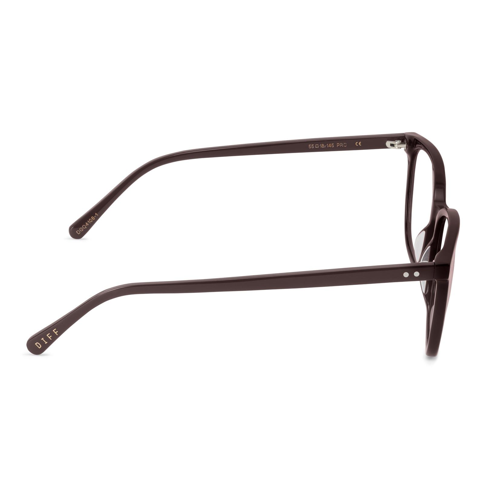 CLARKE - CLARET + CLEAR GLASSES sold by Diff Eyewear product image thumbnail 4