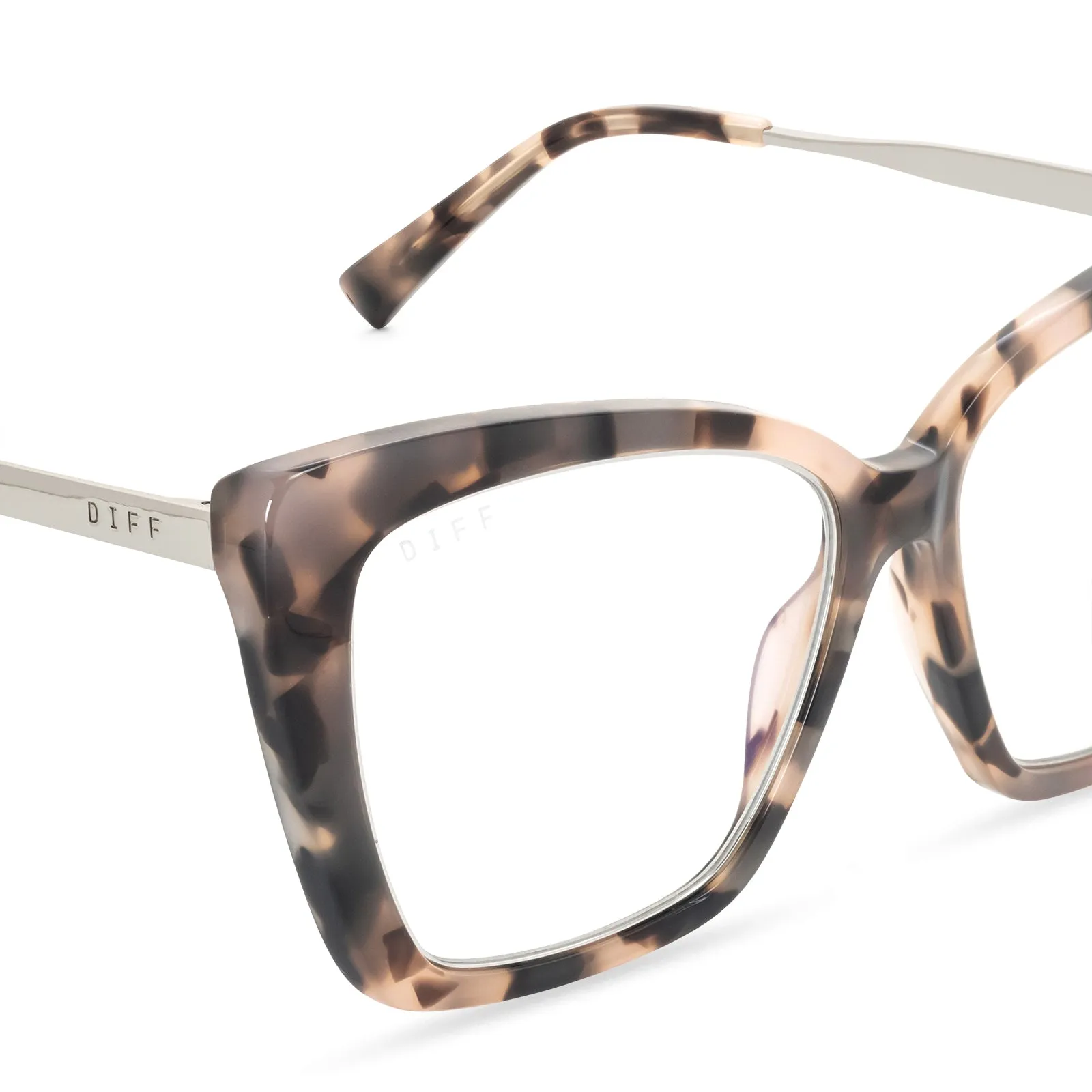 BECKY IV - HIMALAYAN TORTOISE + CLEAR GLASSES sold by Diff Eyewear product image thumbnail 3
