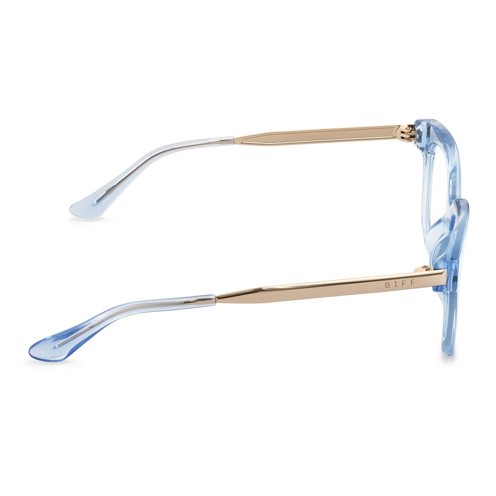 BELLA XS - COLOMBIA BLUE CRYSTAL + CLEAR GLASSES sold by Diff Eyewear product image thumbnail 3