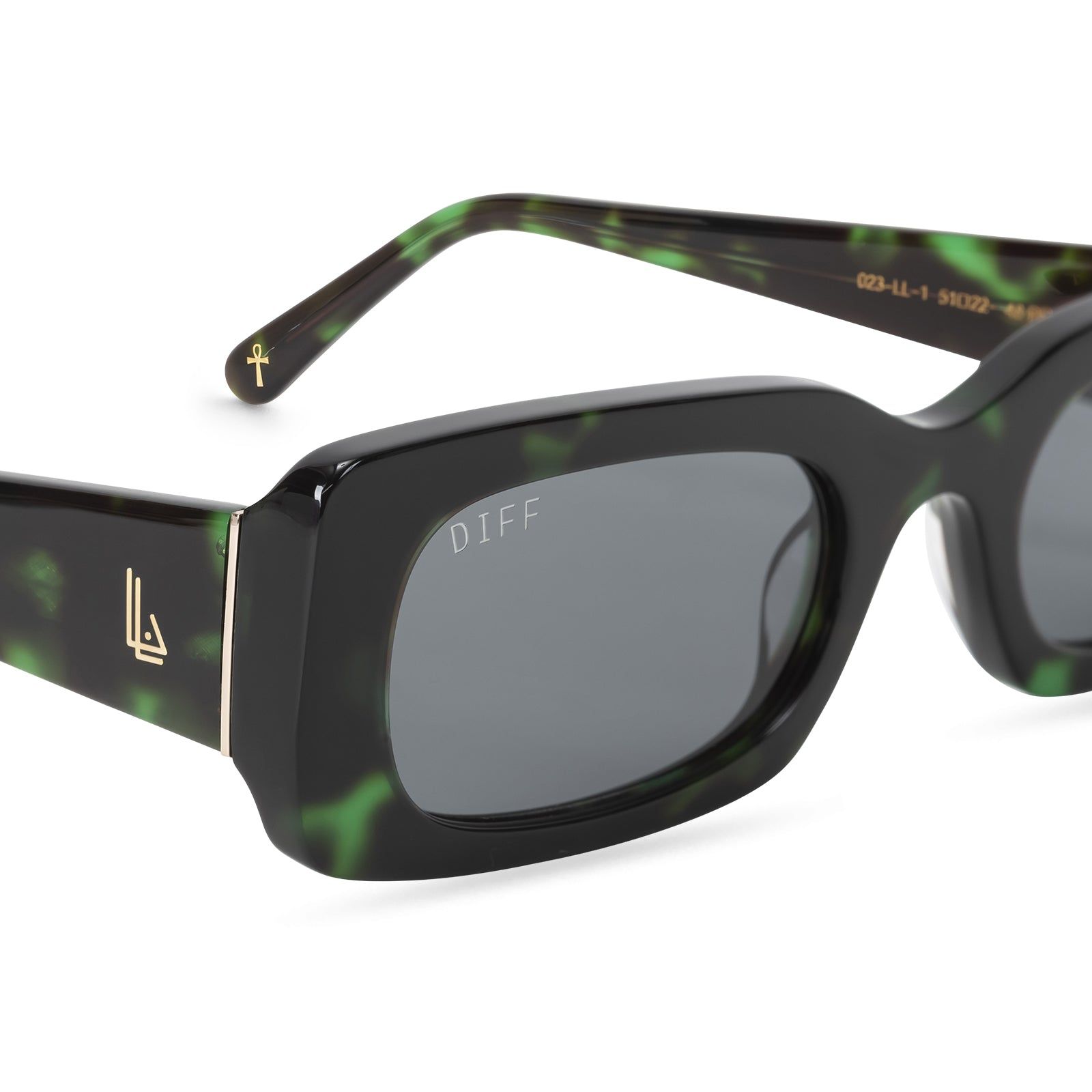 LOTUS LOCS - EMERALD TORTOISE SUNGLASSES sold by Diff Eyewear product image thumbnail 3