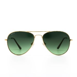 CRUZ - GOLD + G15 GRADIENT SUNGLASSES sold by Diff Eyewear