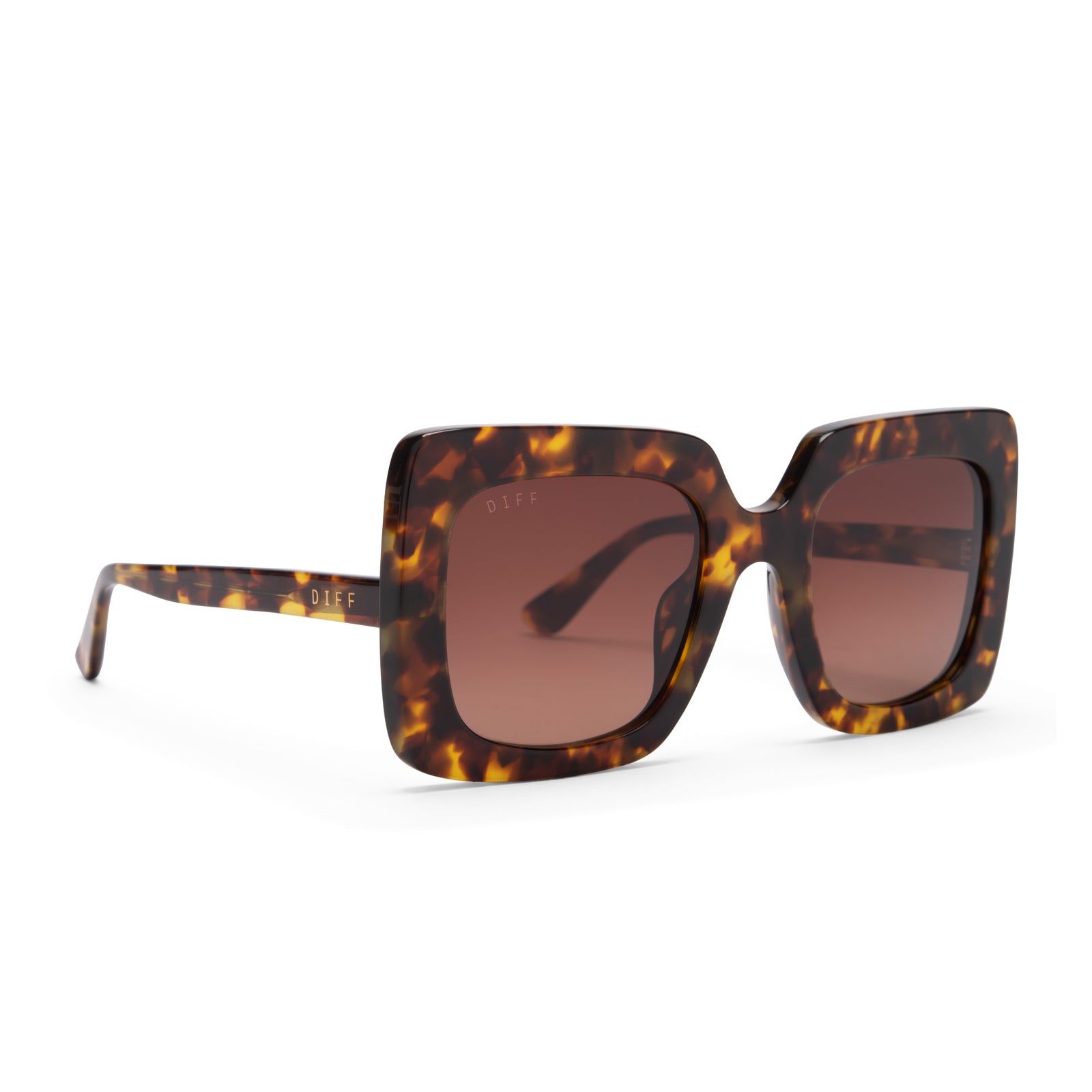 SASHA - AMBER TORTOISE + BROWN GRADIENT SUNGLASSES sold by Diff Eyewear product image thumbnail 2