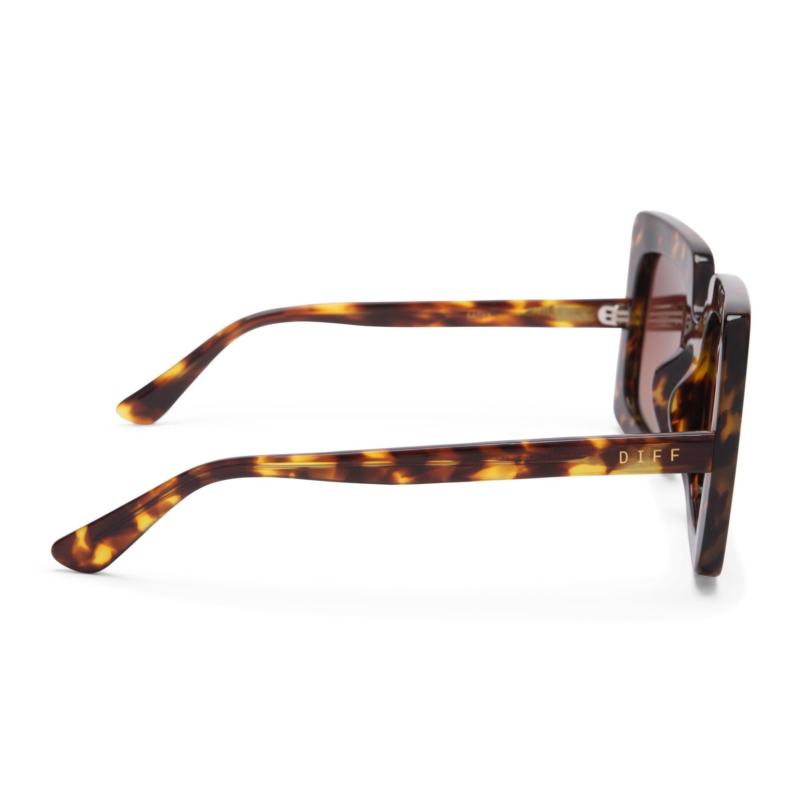 SASHA - AMBER TORTOISE + BROWN GRADIENT SUNGLASSES sold by Diff Eyewear product image thumbnail 4