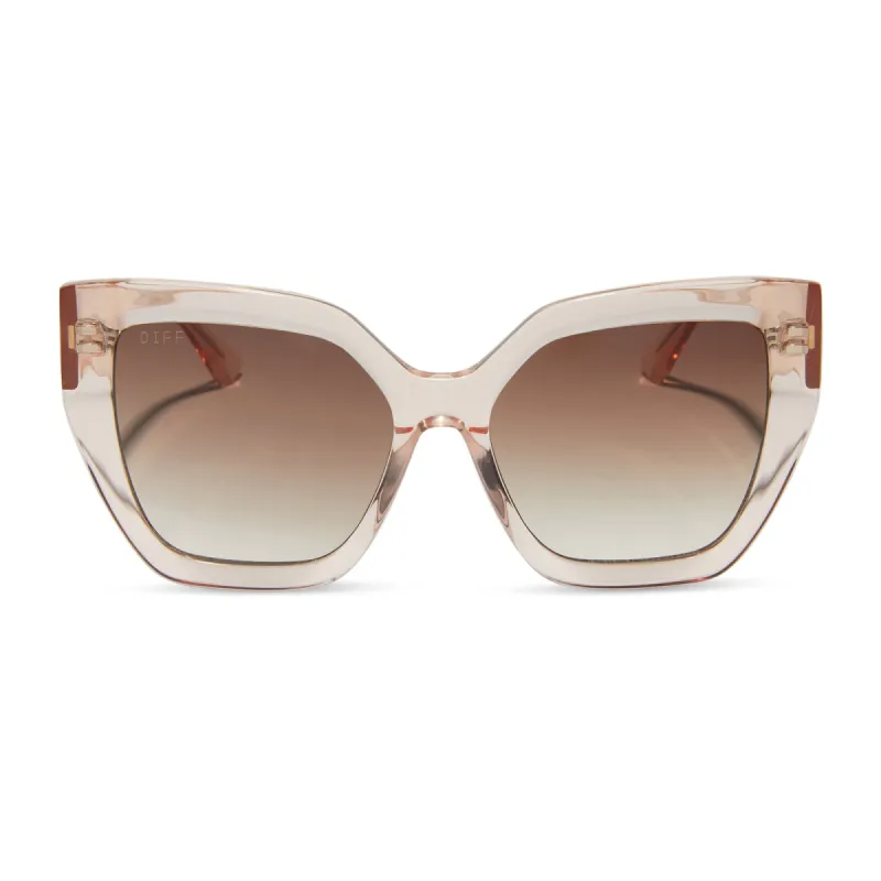 BLAIRE - VINTAGE ROSE CRYSTAL + BROWN GRADIENT SUNGLASSES sold by Diff Eyewear