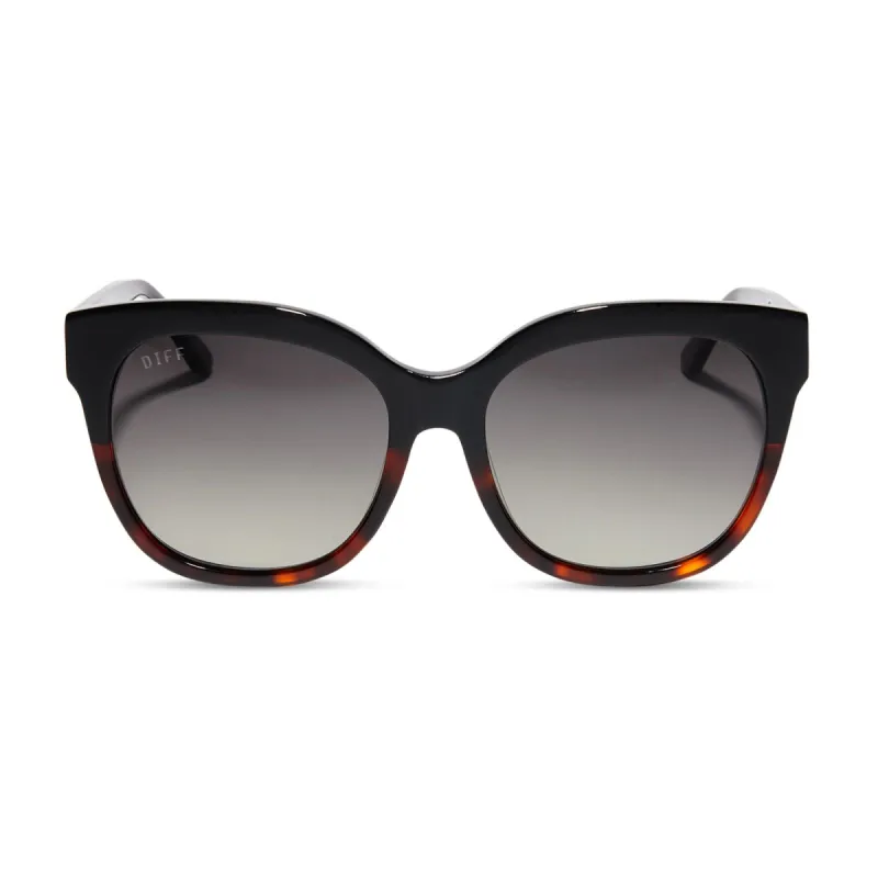 MAYA - BLACK TORTOISE + GREY GRADIENT + POLARIZED SUNGLASSES sold by Diff Eyewear