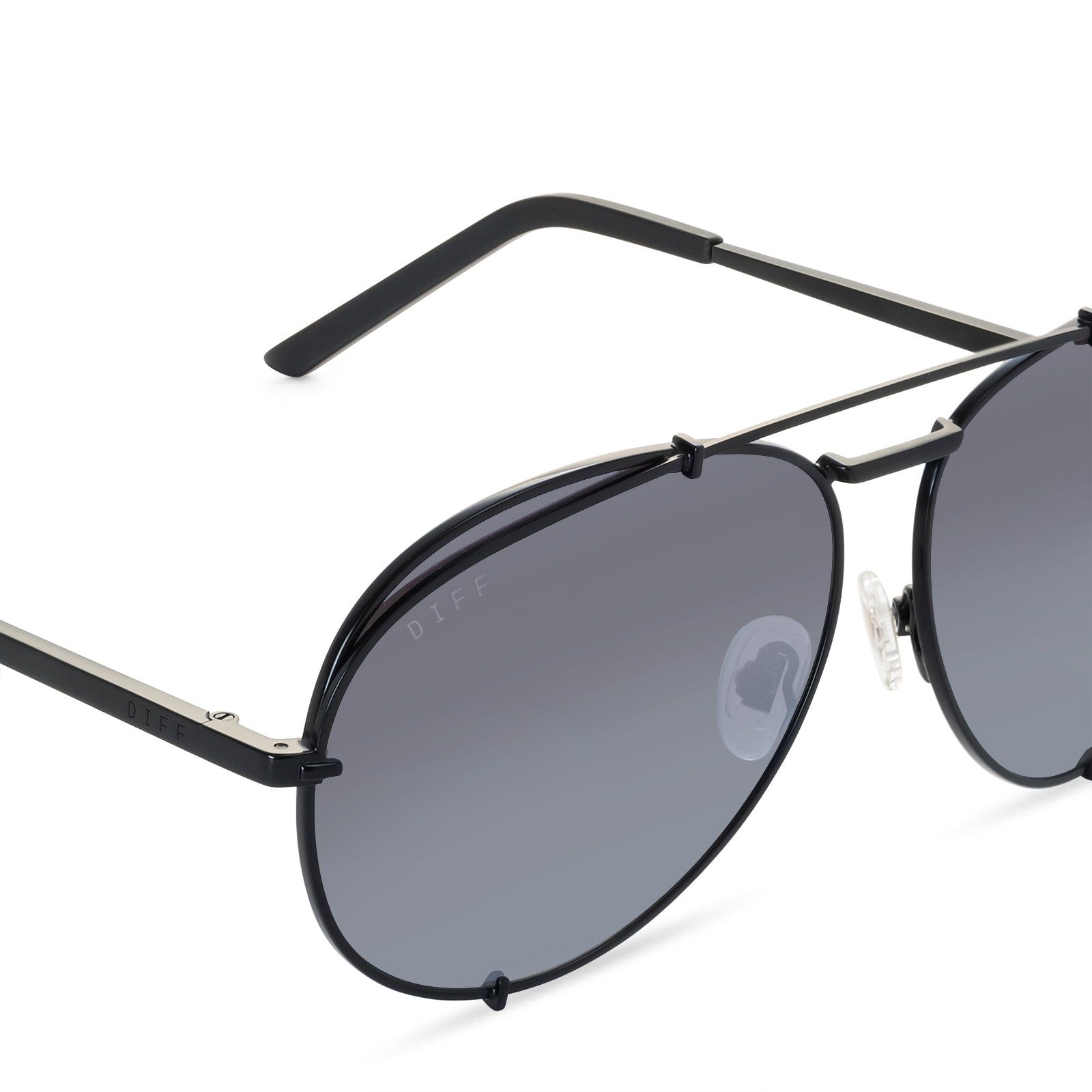 KOKO - MATTE BLACK + BLUE GRADIENT FLASH + POLARIZED SUNGLASSES sold by Diff Eyewear product image thumbnail 3