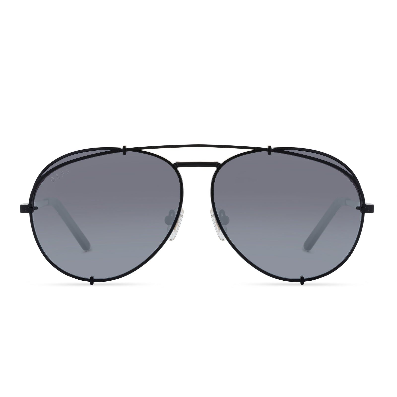 KOKO - MATTE BLACK + BLUE GRADIENT FLASH + POLARIZED SUNGLASSES sold by Diff Eyewear