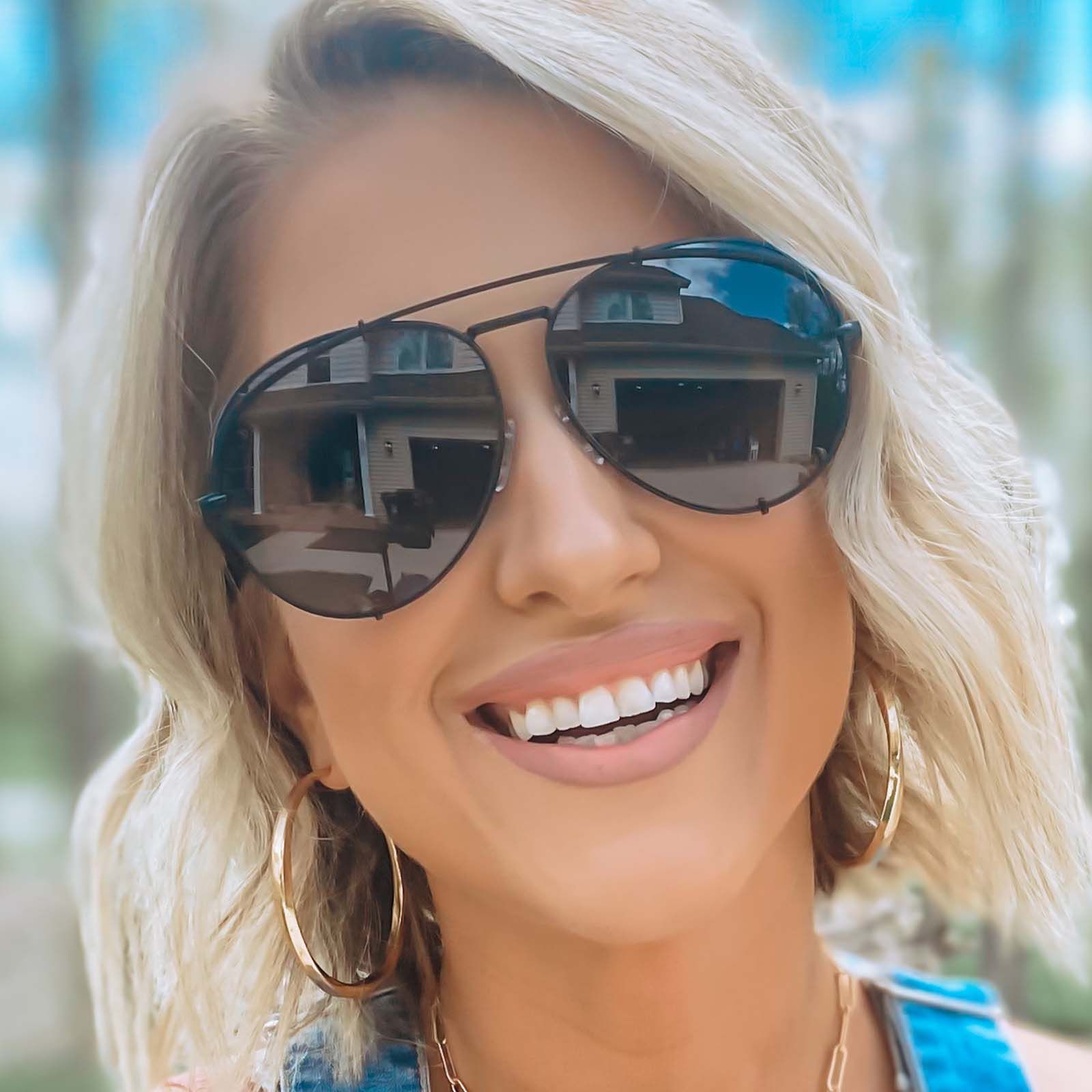 KOKO - MATTE BLACK + BLUE GRADIENT FLASH + POLARIZED SUNGLASSES sold by Diff Eyewear product image thumbnail 5