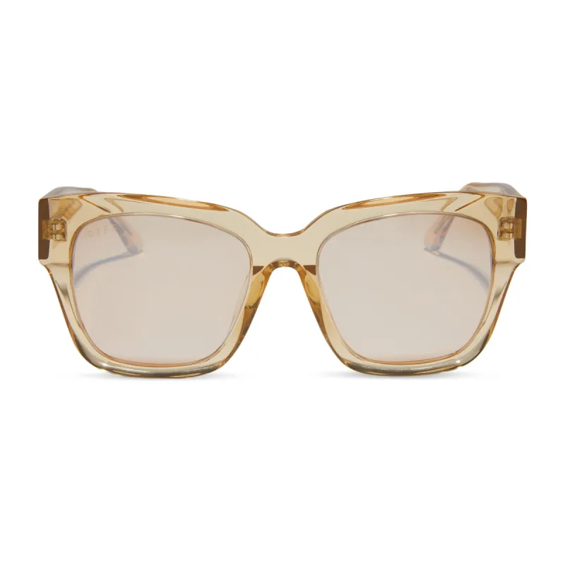 BELLA II - HONEY CRYSTAL + HONEY CRYSTAL FLASH SUNGLASSES sold by Diff Eyewear