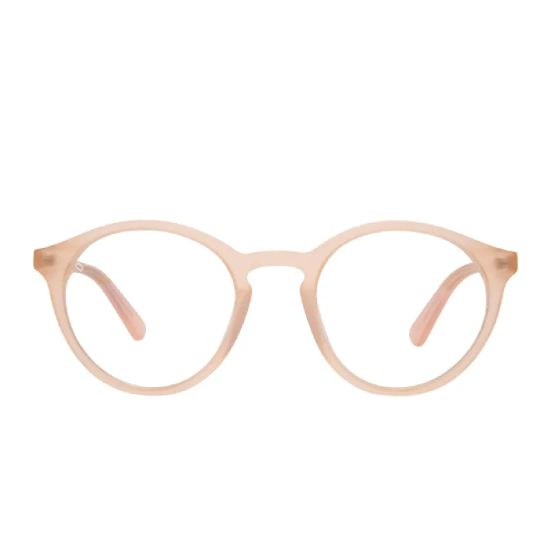 JONES - MATTE SAND + CLEAR GLASSES made by Diff Eyewear