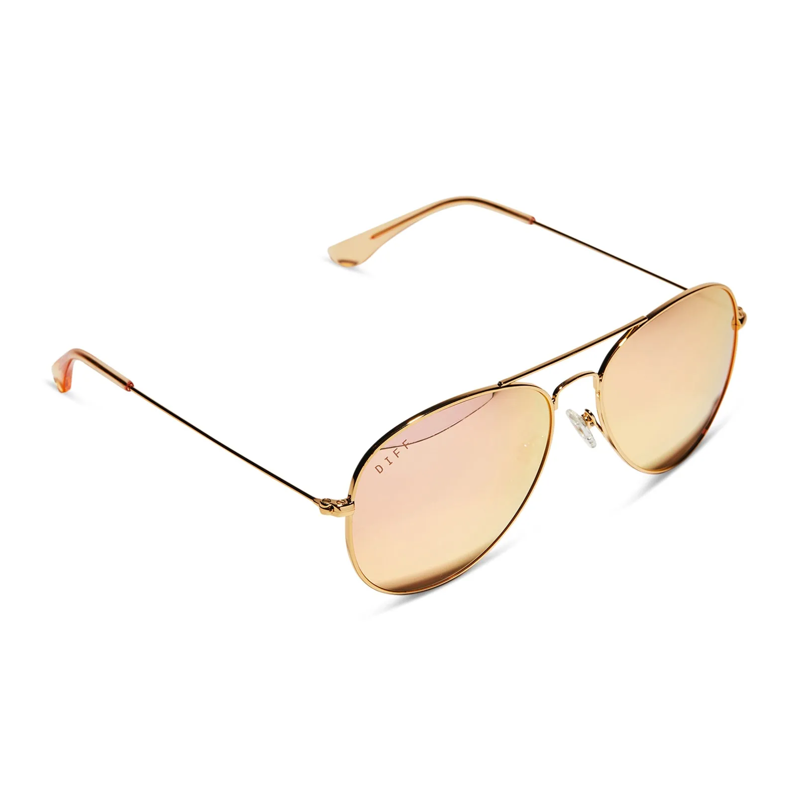 CRUZ - GOLD + PEACH MIRROR SUNGLASSES sold by Diff Eyewear product image thumbnail 4