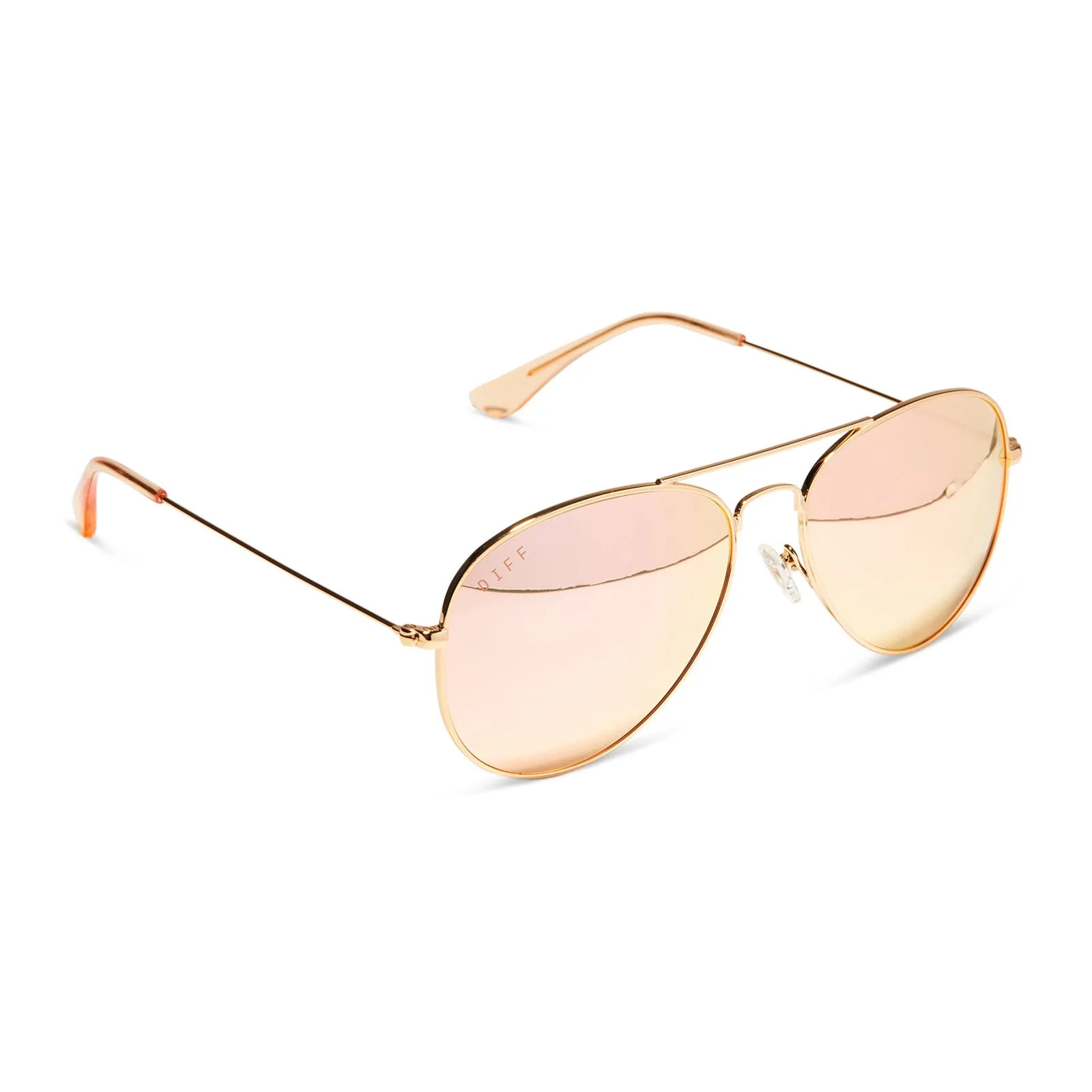 CRUZ - GOLD + PEACH MIRROR SUNGLASSES sold by Diff Eyewear product image thumbnail 2