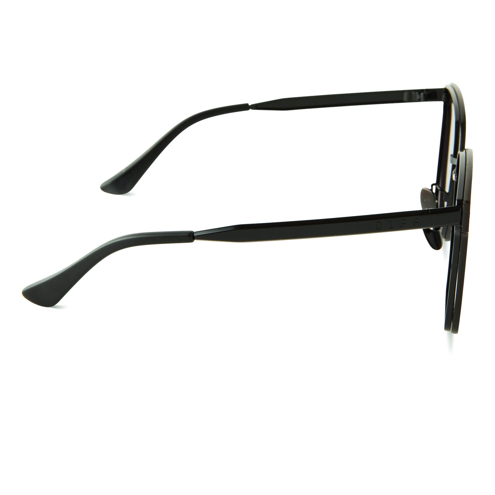 BELLA V - MATTE BLACK + PINK MIRROR SUNGLASSES sold by Diff Eyewear product image thumbnail 3
