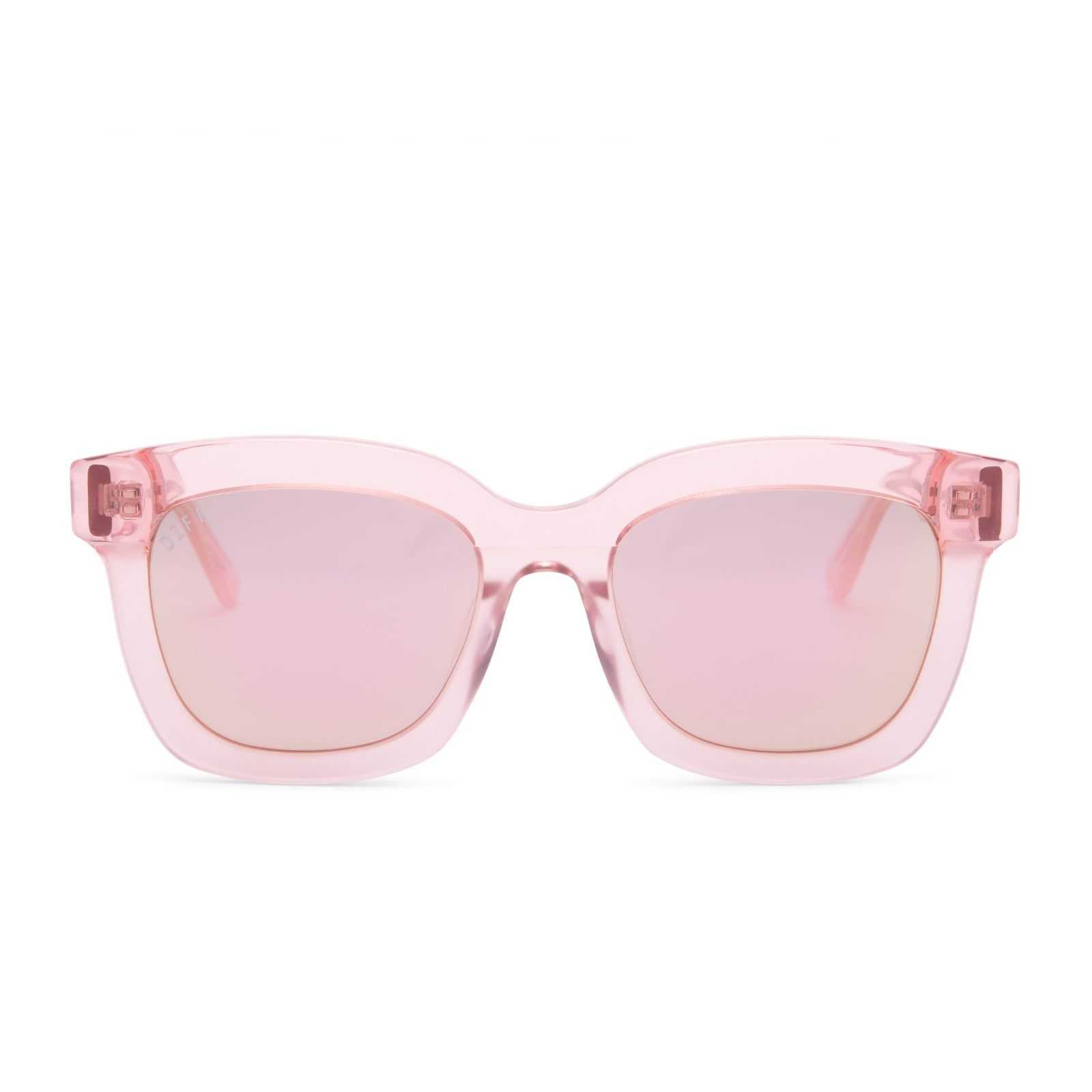 CARSON - LIGHT PINK CRYSTAL + PINK FLASH SUNGLASSES sold by Diff Eyewear