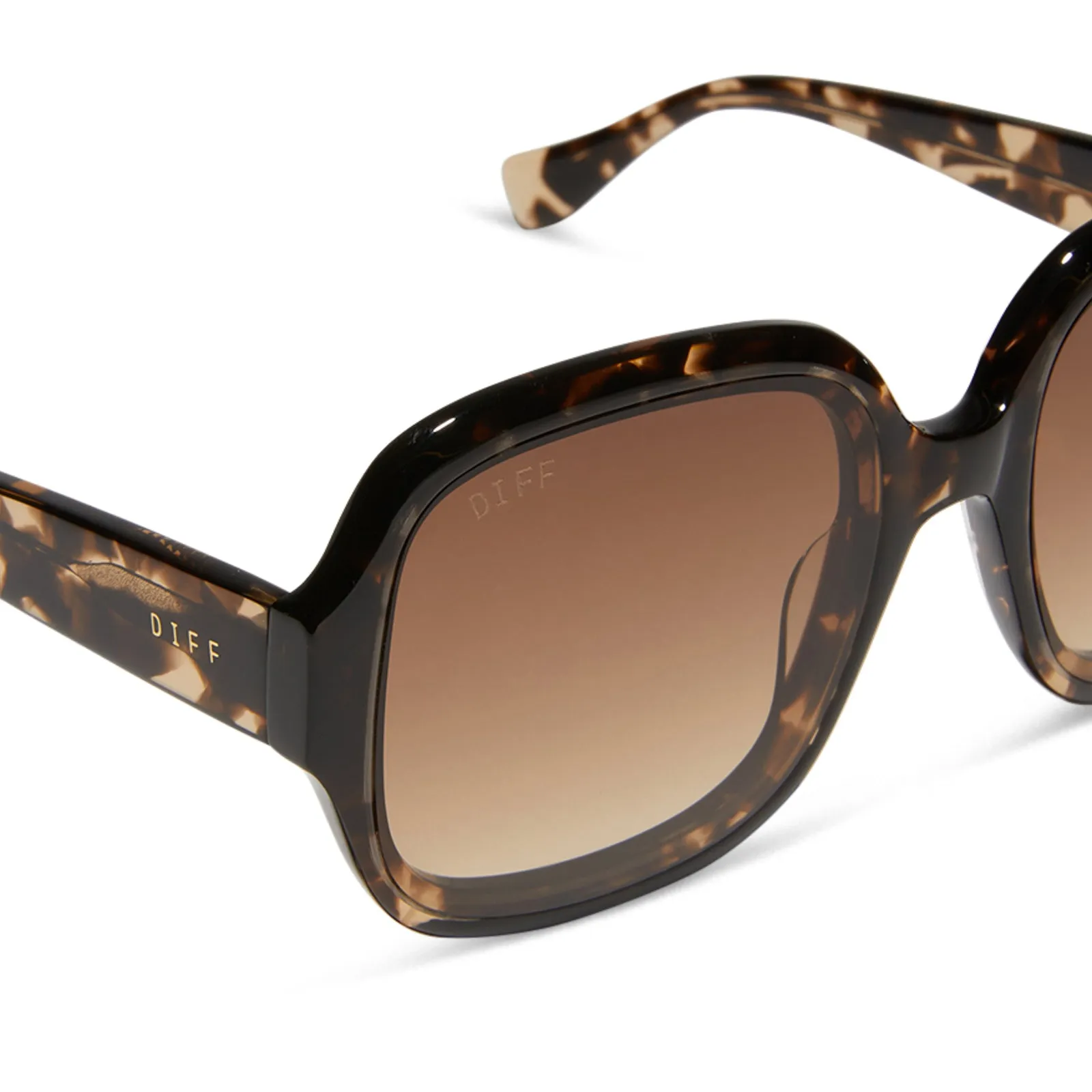 SERAPHINA - ESPRESSO TORTOISE + BROWN GRADIENT SUNGLASSES sold by Diff Eyewear product image thumbnail 4