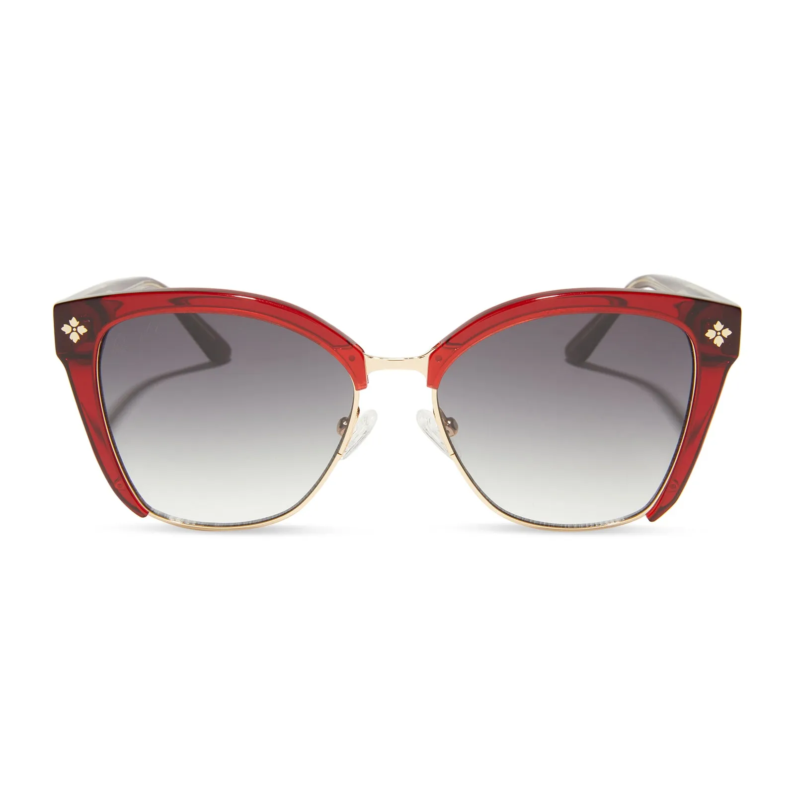 PATRICIA NASH - BRANDI + RUBY RED CRYSTAL + GREY GRADIENT SUNGLASSES sold by Diff Eyewear