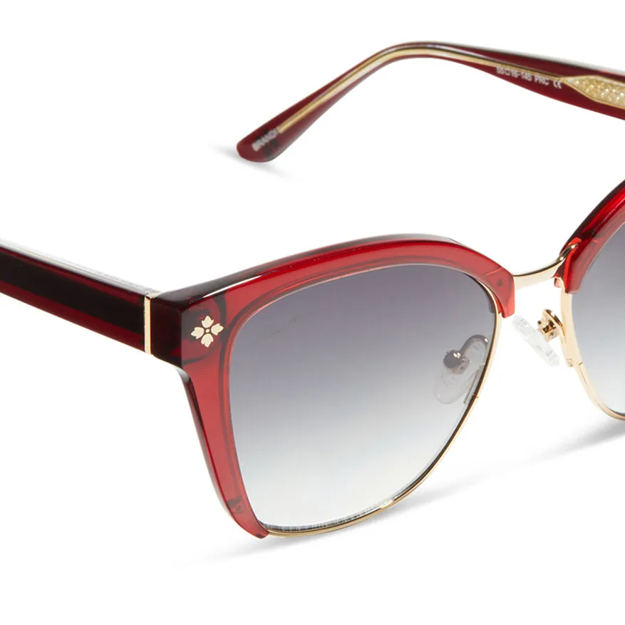 PATRICIA NASH - BRANDI + RUBY RED CRYSTAL + GREY GRADIENT SUNGLASSES sold by Diff Eyewear product image thumbnail 4