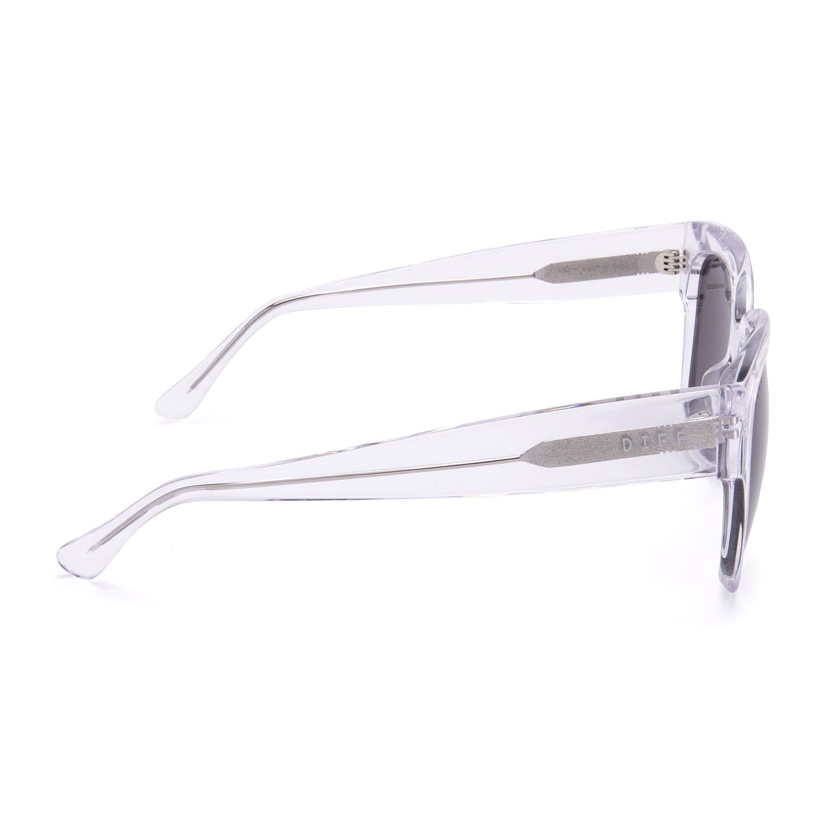 BELLA II - CLEAR CRYSTAL + GREY MIRROR SUNGLASSES sold by Diff Eyewear product image thumbnail 4