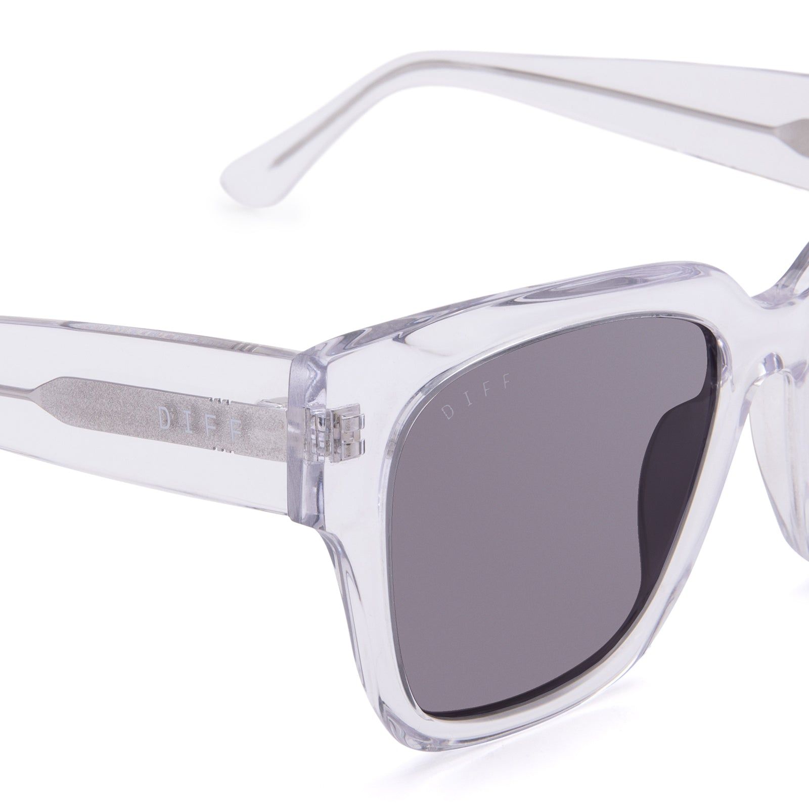 BELLA II - CLEAR CRYSTAL + GREY MIRROR SUNGLASSES sold by Diff Eyewear product image thumbnail 3