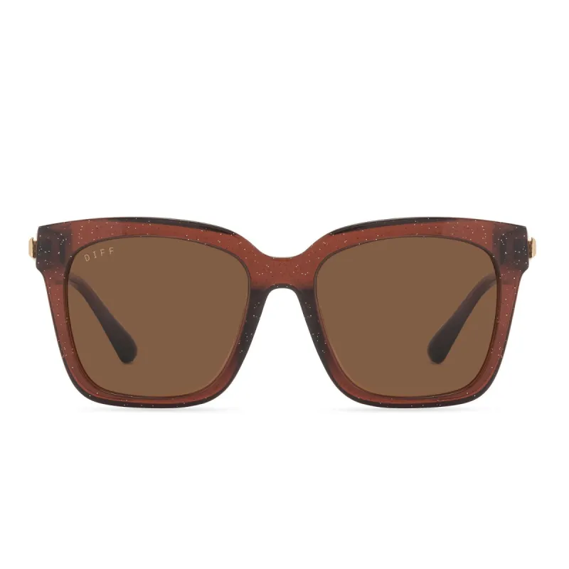 BELLA - FESTIVE CHESTNUT + BROWN SUNGLASSES sold by Diff Eyewear