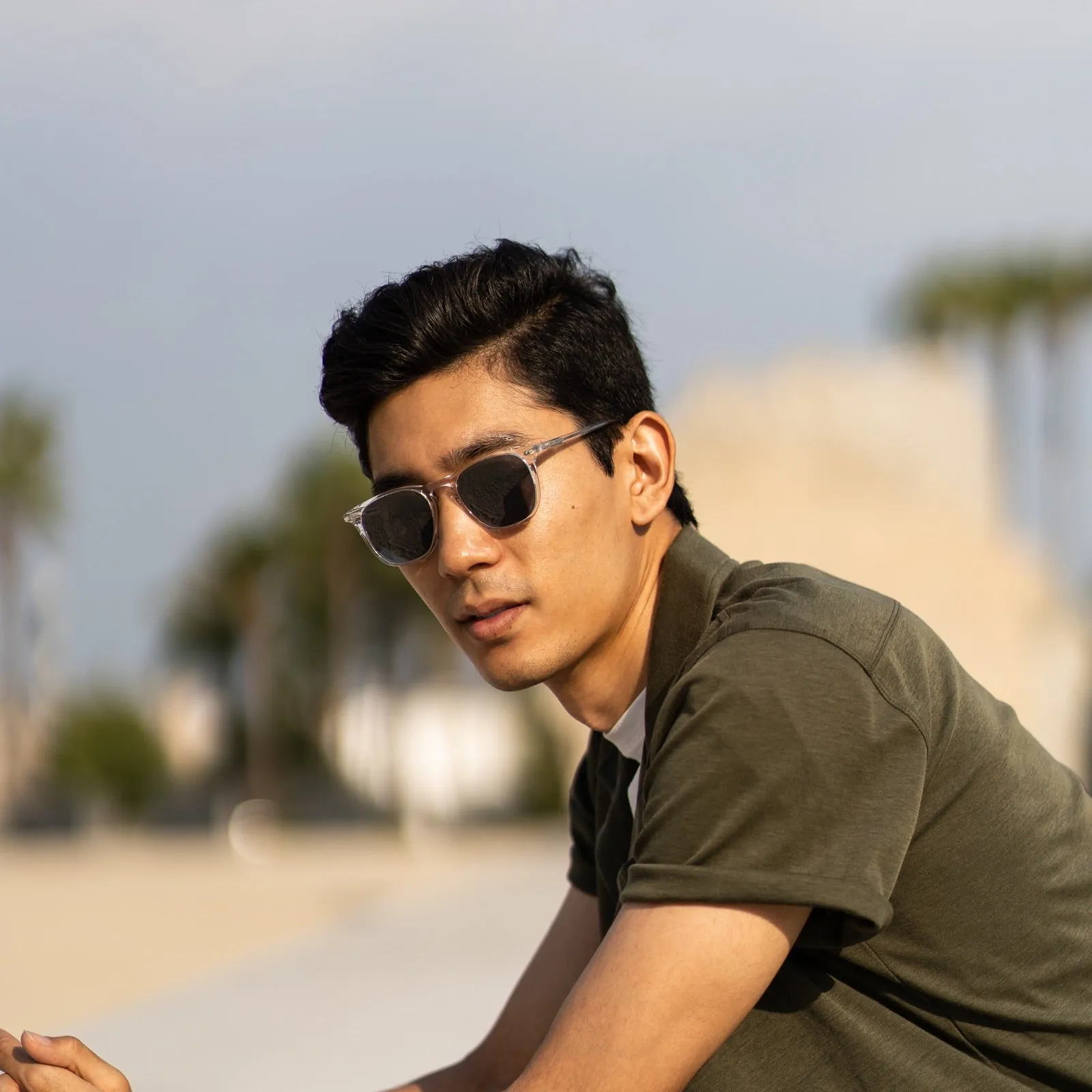 MAXWELL - CLEAR CRYSTAL + GREY MIRROR + POLARIZED SUNGLASSES sold by Diff Eyewear product image thumbnail 5