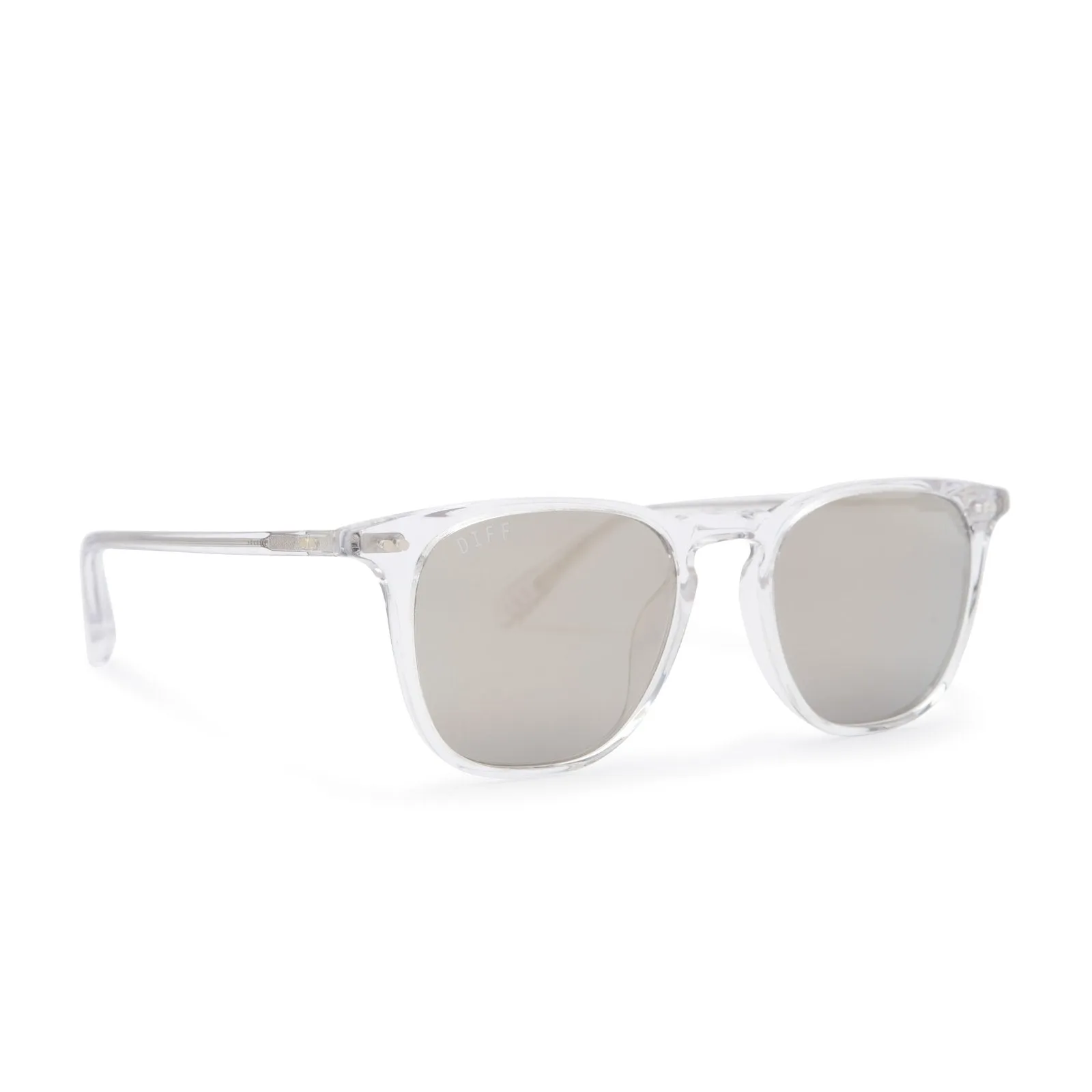 MAXWELL - CLEAR CRYSTAL + GREY MIRROR + POLARIZED SUNGLASSES sold by Diff Eyewear product image thumbnail 2