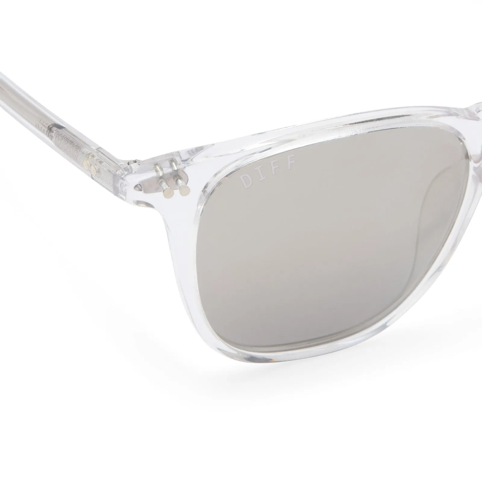 MAXWELL - CLEAR CRYSTAL + GREY MIRROR + POLARIZED SUNGLASSES sold by Diff Eyewear product image thumbnail 4