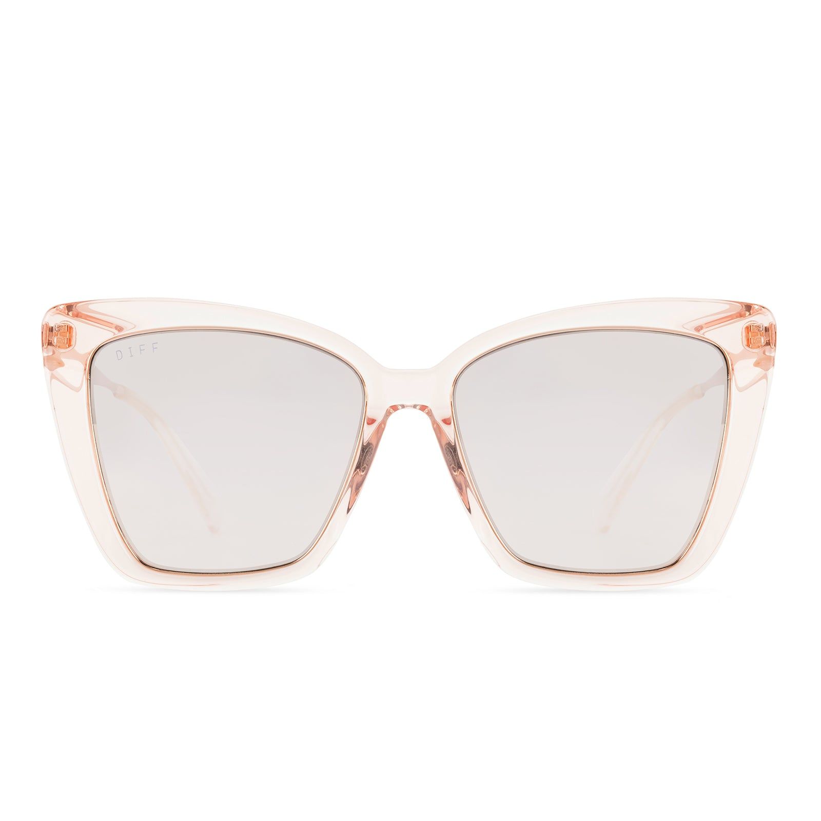 BECKY IV - SANDSTONE CRYSTAL + BEIGE MIRROR SUNGLASSES sold by Diff Eyewear