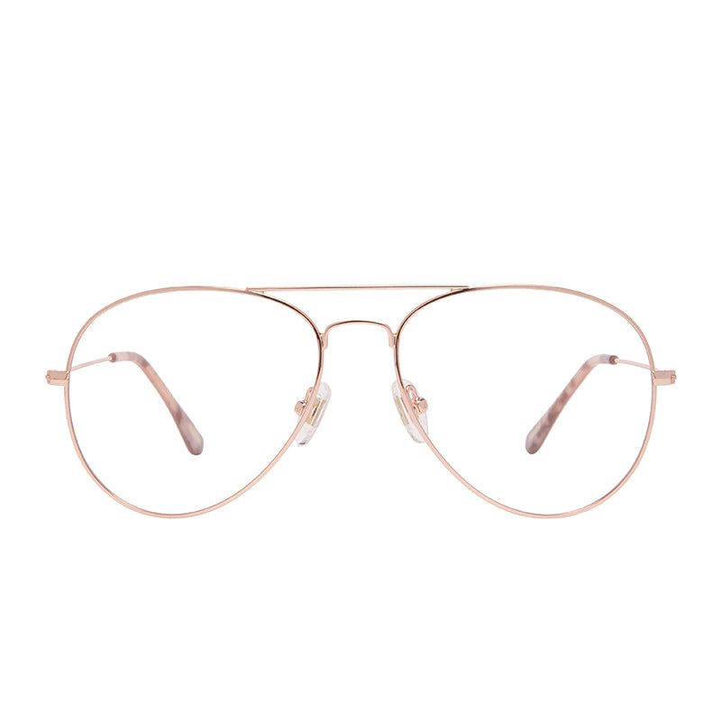 CRUZ - ROSE GOLD + BLUE LIGHT TECHNOLOGY CLEAR GLASSES sold by Diff Eyewear
